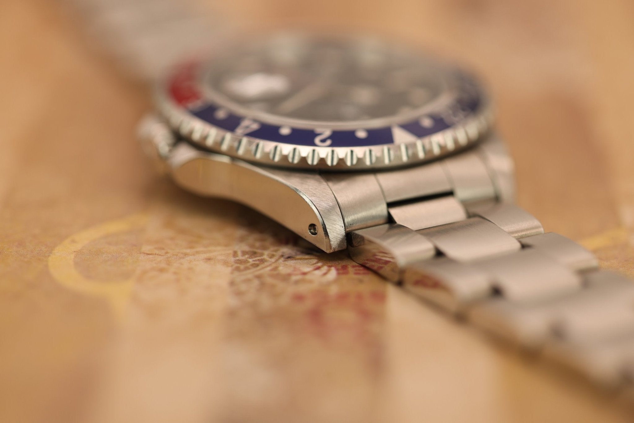 1996 Rolex GMT Master II Ref. 16710 Pepsi | Creamy Patina | Box and Papers - Sierra Time Co