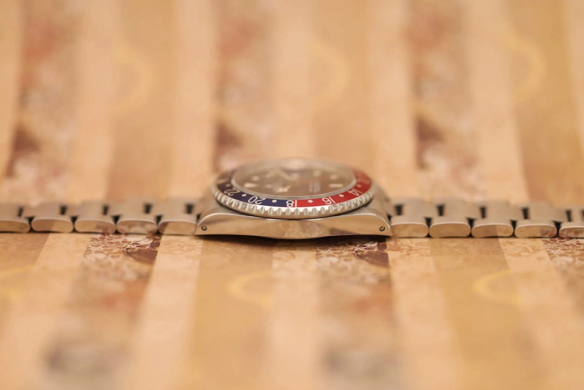 1996 Rolex GMT Master II Ref. 16710 Pepsi | Creamy Patina | Box and Papers - Sierra Time Co