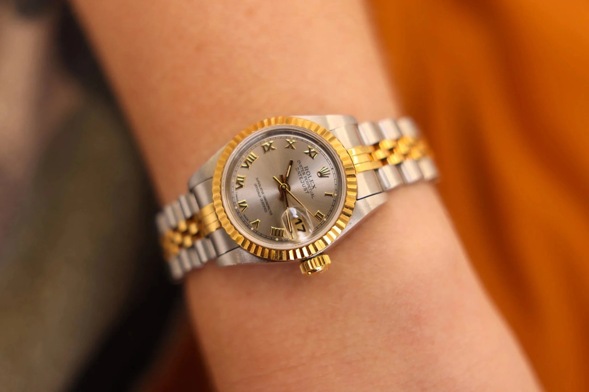 1996 Rolex Ladies Datejust Ref. 69173 | Grey Roman Dial - Sierra Time Co