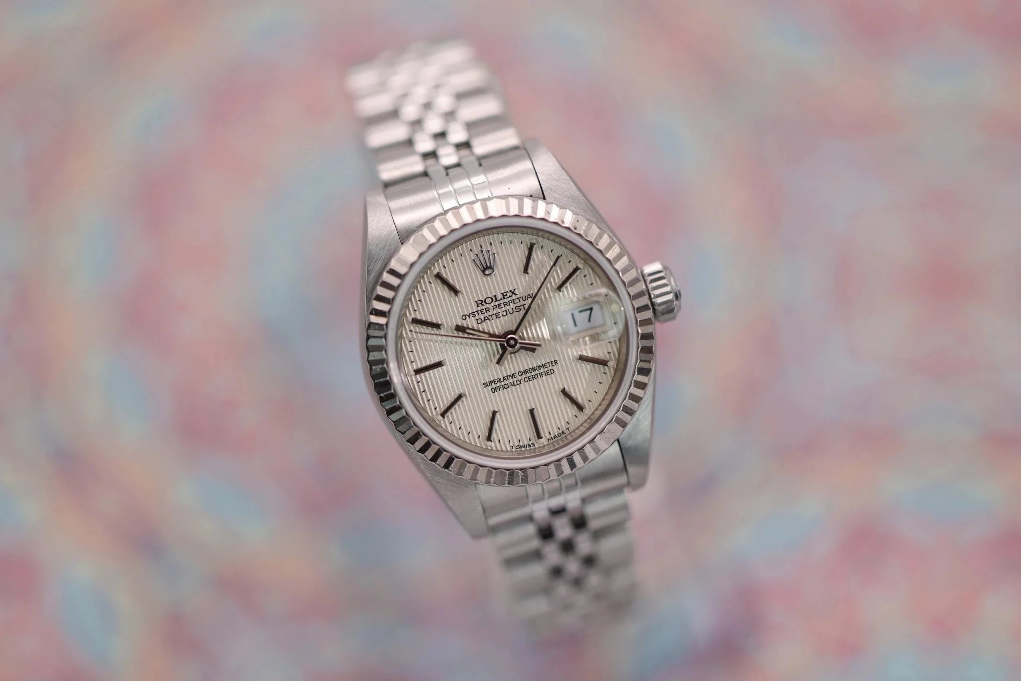 1996 Rolex Ladies Datejust Ref. 69174 | Silver Tapestry - Sierra Time Co