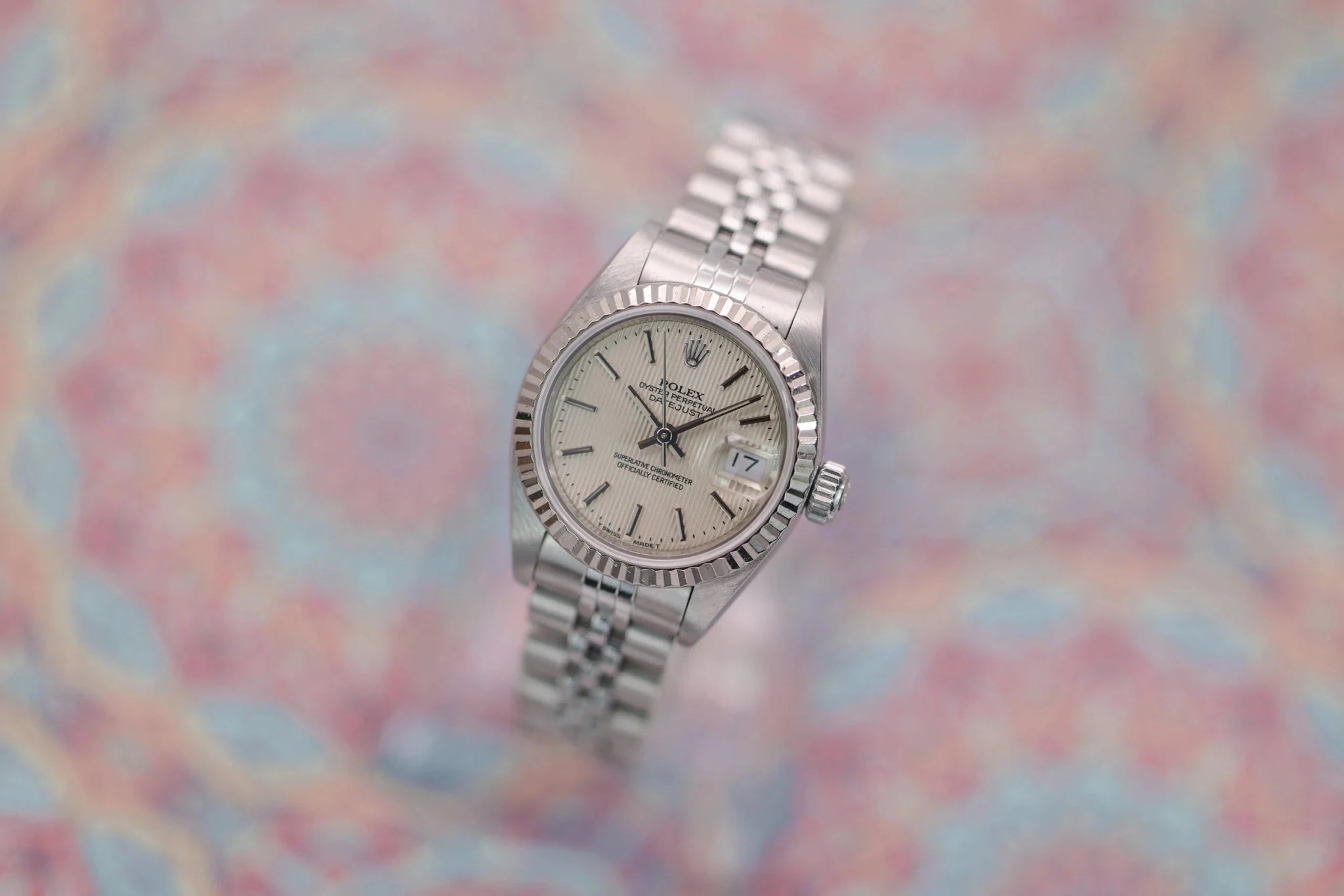 1996 Rolex Ladies Datejust Ref. 69174 | Silver Tapestry - Sierra Time Co