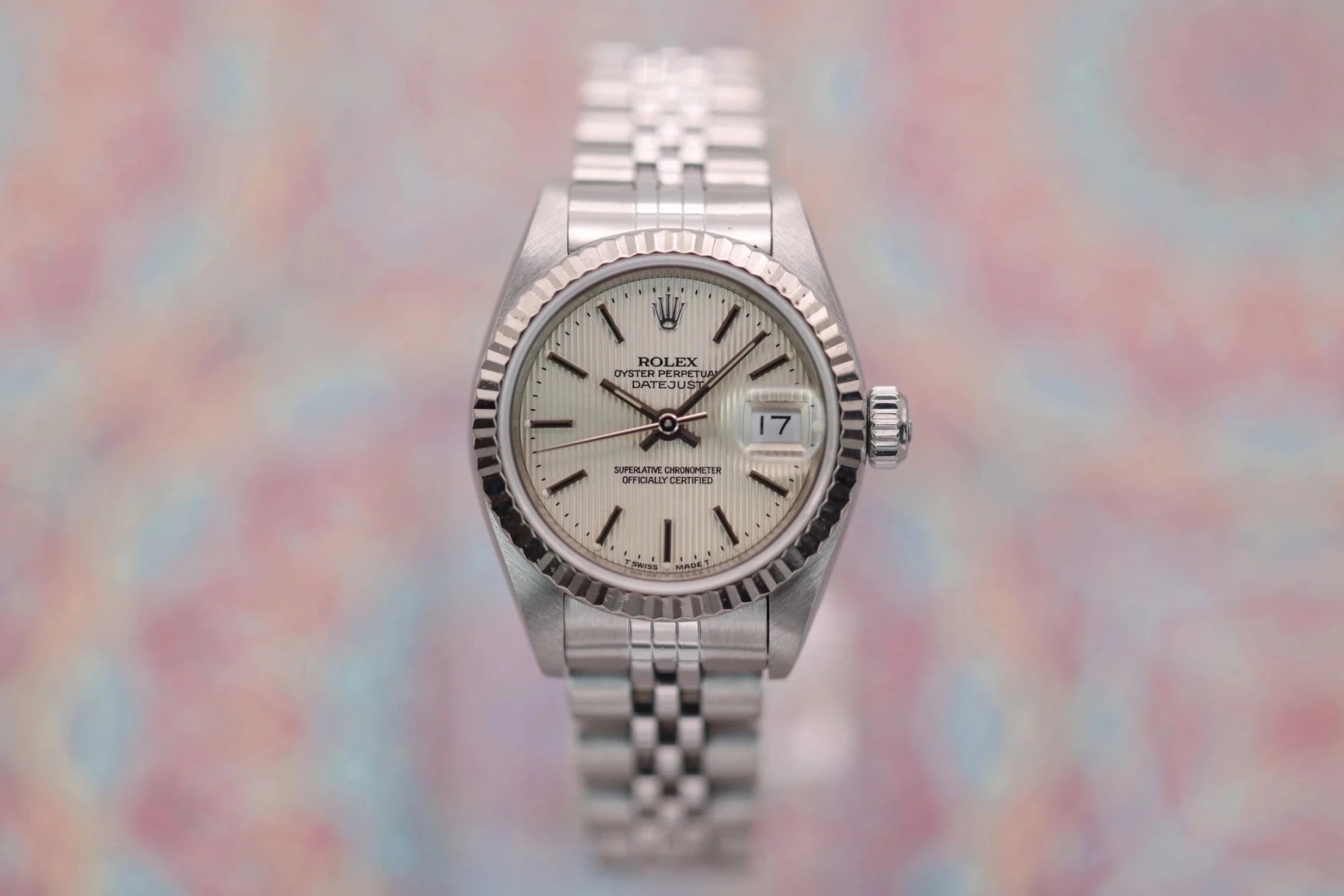 1996 Rolex Ladies Datejust Ref. 69174 | Silver Tapestry - Sierra Time Co