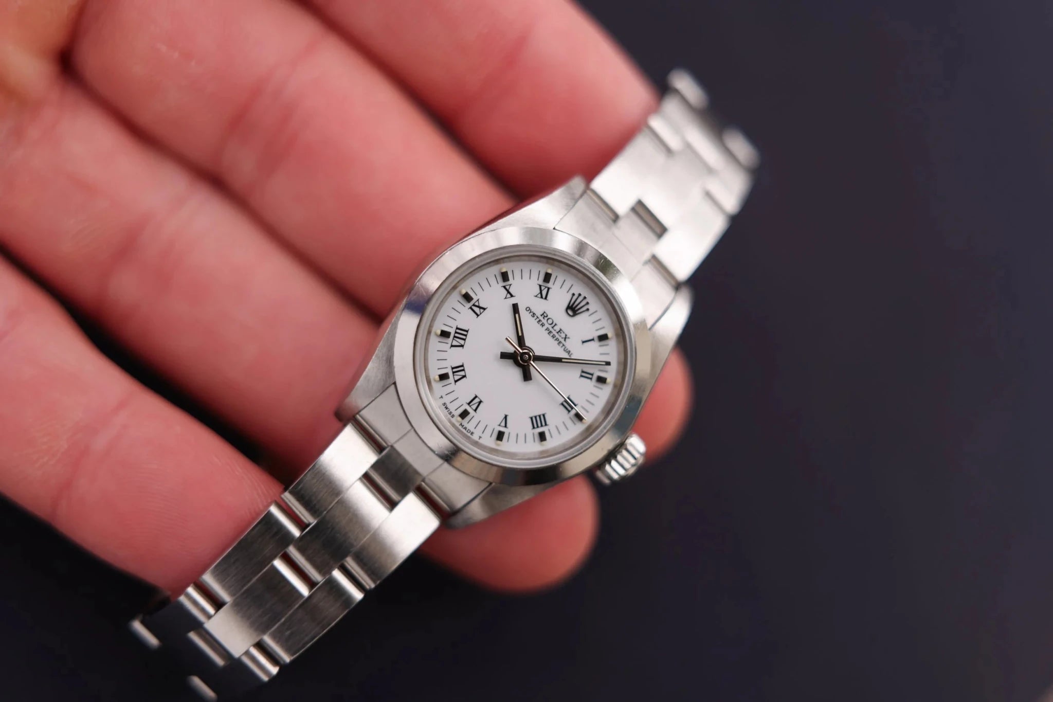 1996 Rolex Ladies Oyster Perpetual Ref. 67180 | White Roman Numeral Dial - Sierra Time Co