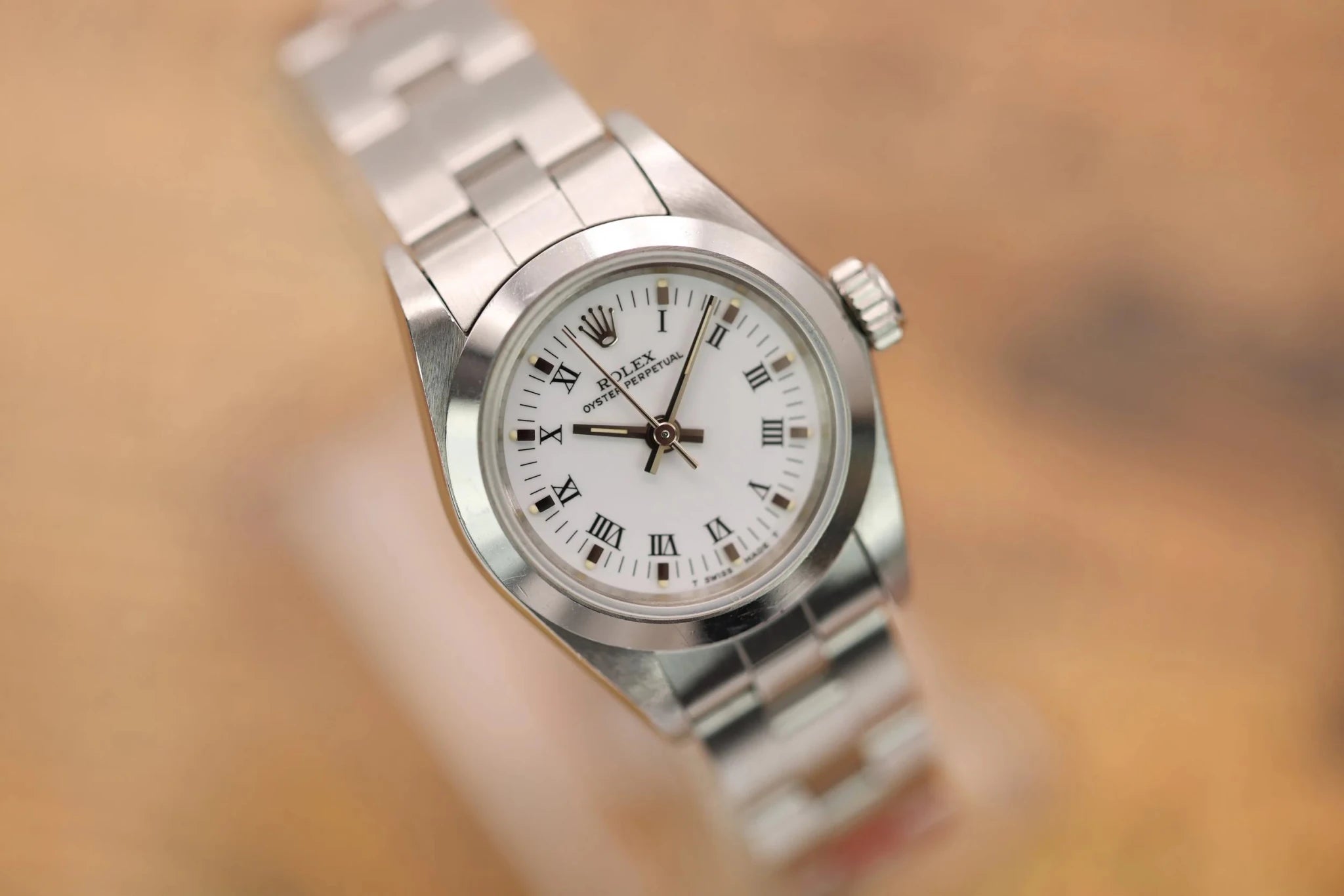 1996 Rolex Ladies Oyster Perpetual Ref. 67180 | White Roman Numeral Dial - Sierra Time Co