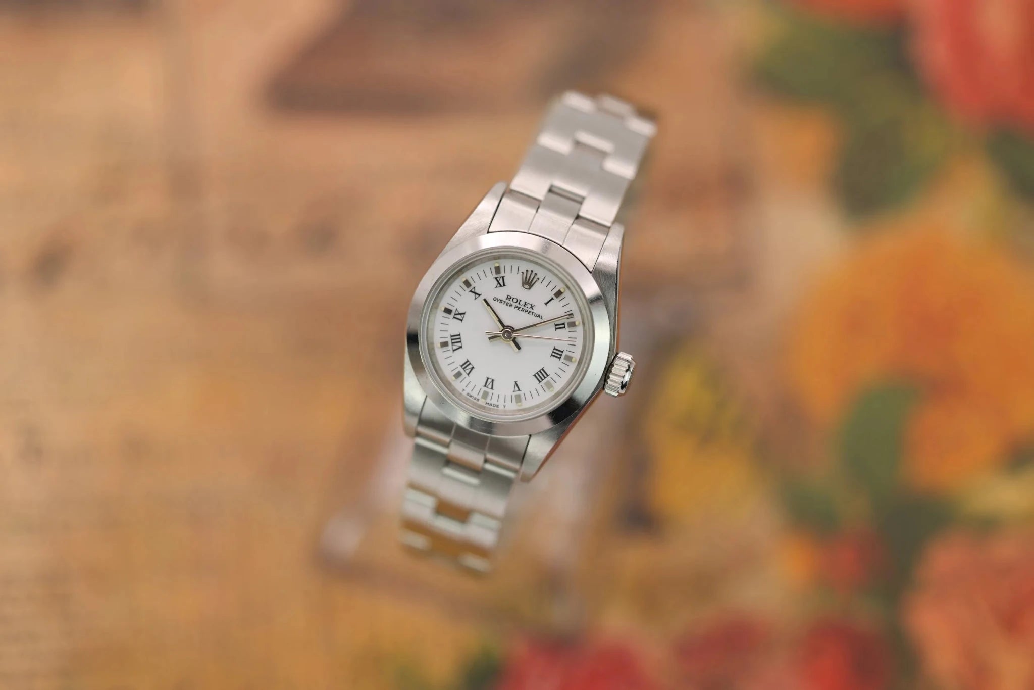 1996 Rolex Ladies Oyster Perpetual Ref. 67180 | White Roman Numeral Dial - Sierra Time Co