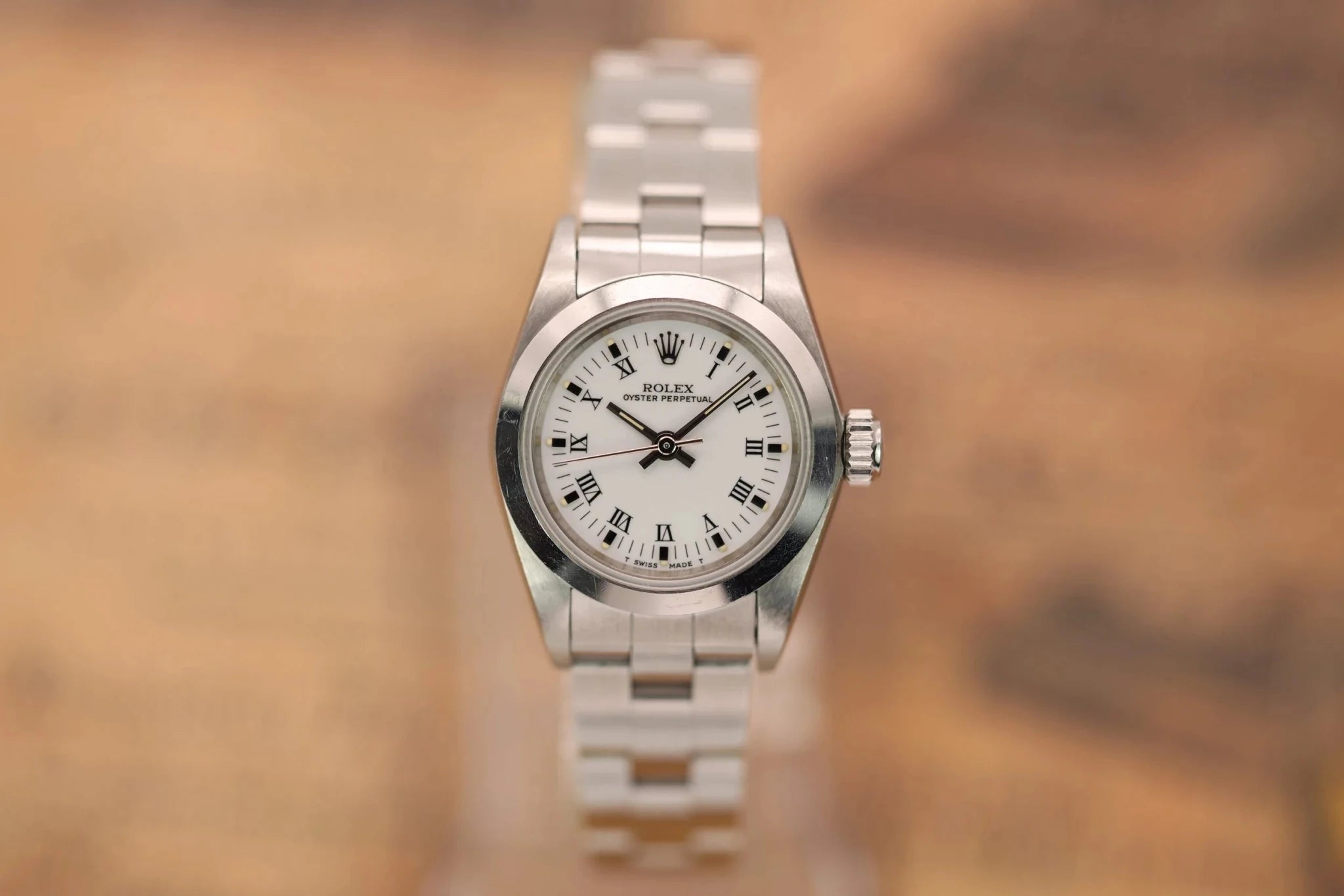 1996 Rolex Ladies Oyster Perpetual Ref. 67180 | White Roman Numeral Dial - Sierra Time Co