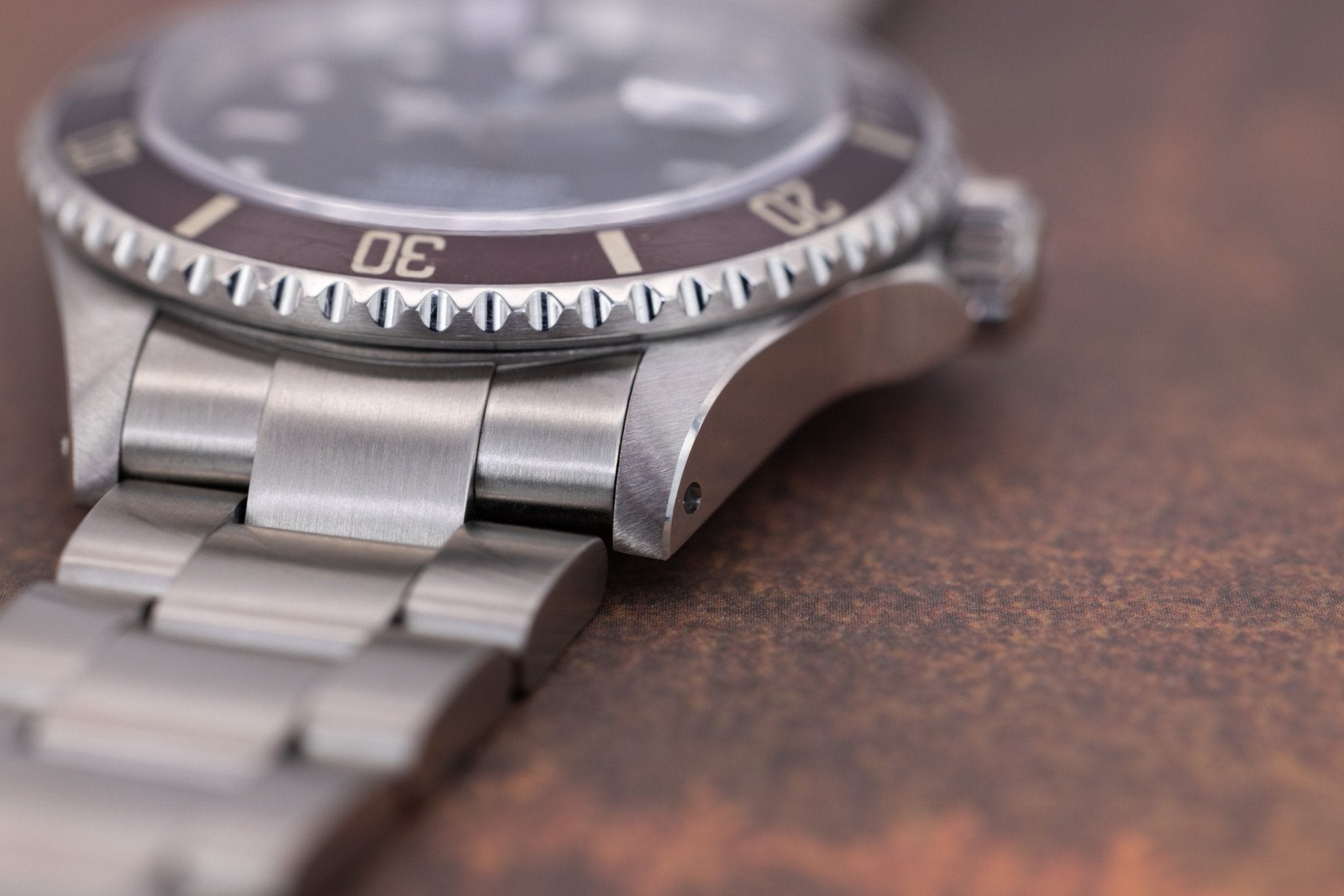1996 Rolex Submariner Date Ref. 16610 | Burgundy Bezel | Box and Papers - Sierra Time Co