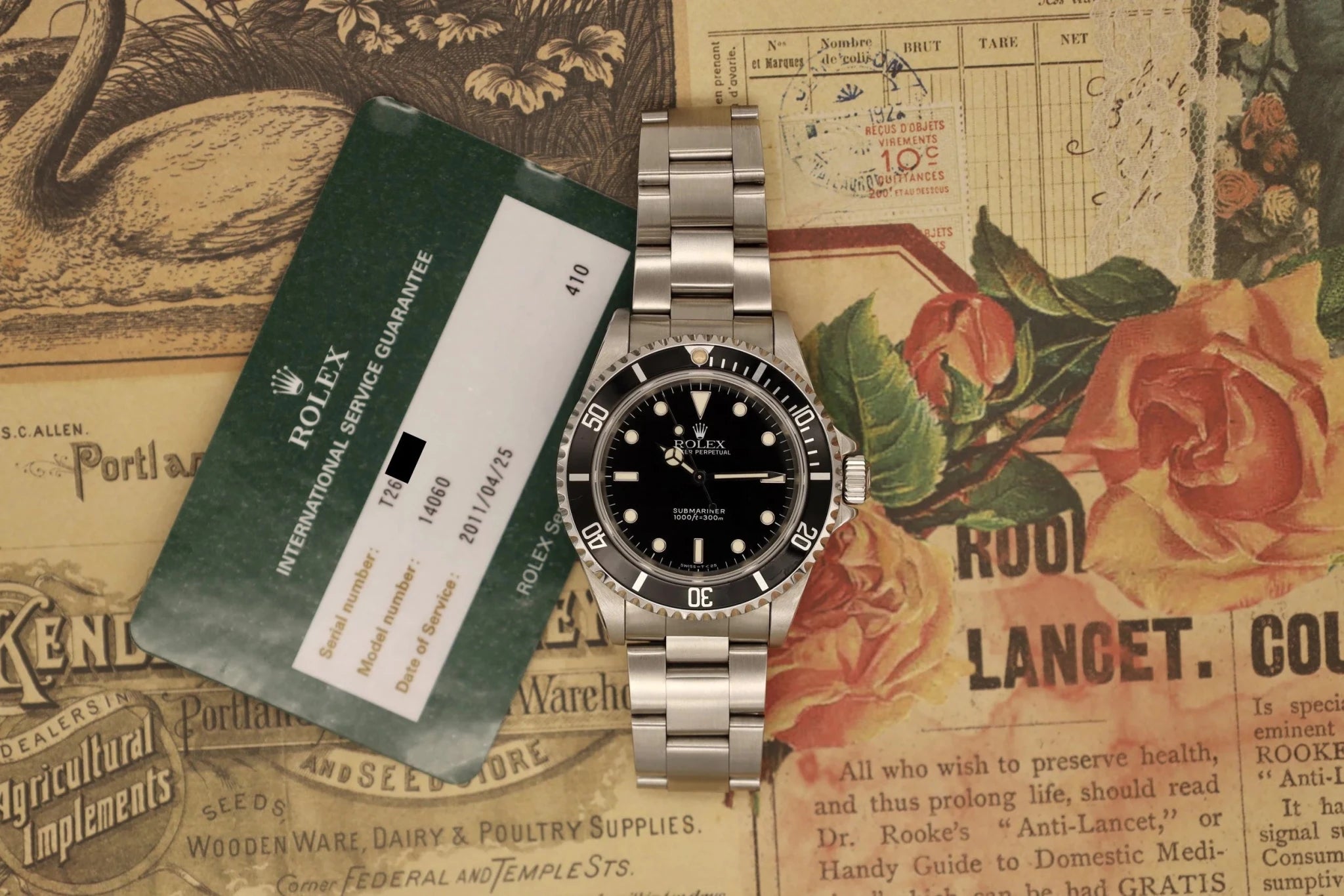 1996 Rolex Submariner Ref. 14060 | Creamy Patina - Sierra Time Co