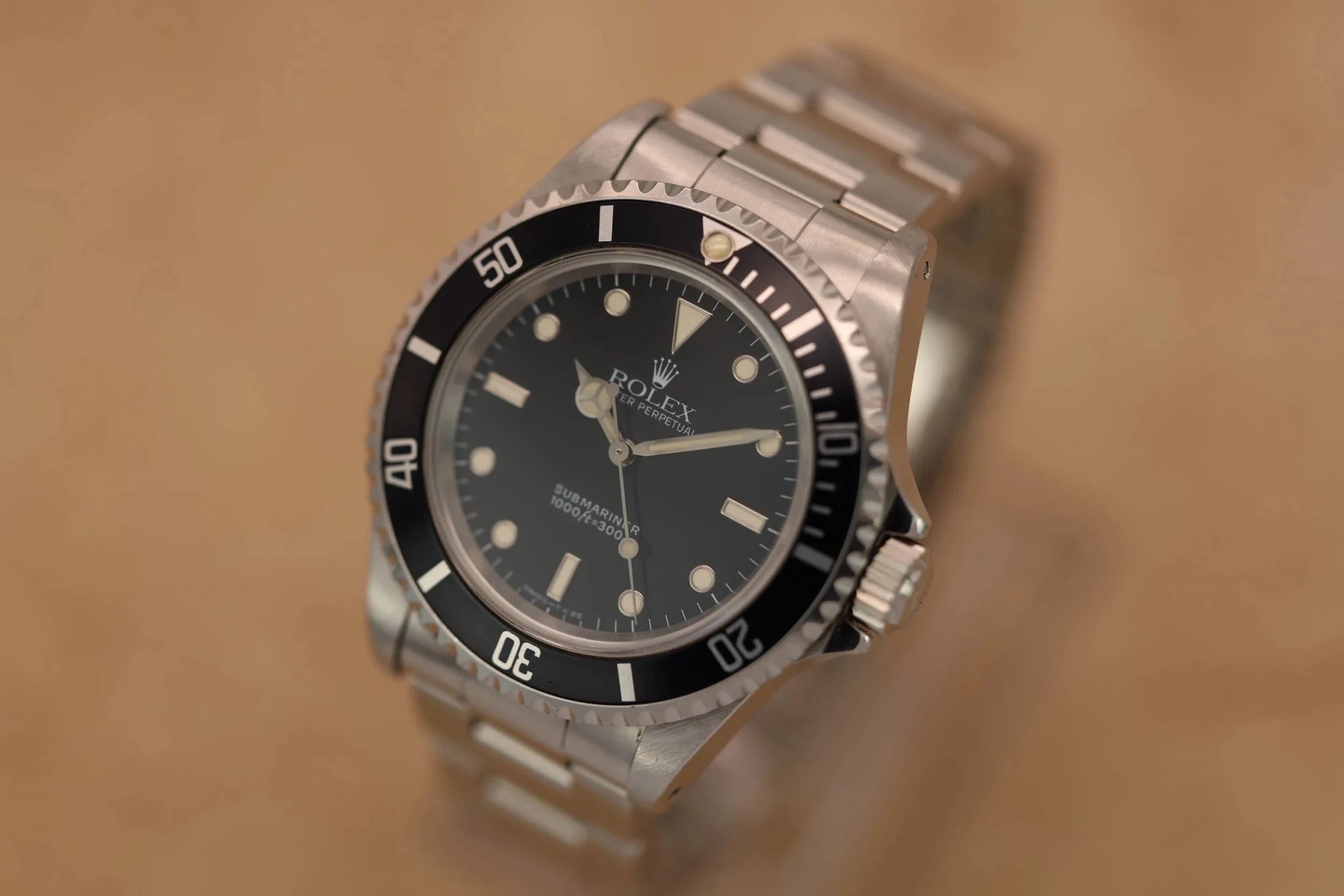 1996 Rolex Submariner Ref. 14060 | Creamy Patina | Box and Papers - Sierra Time Co