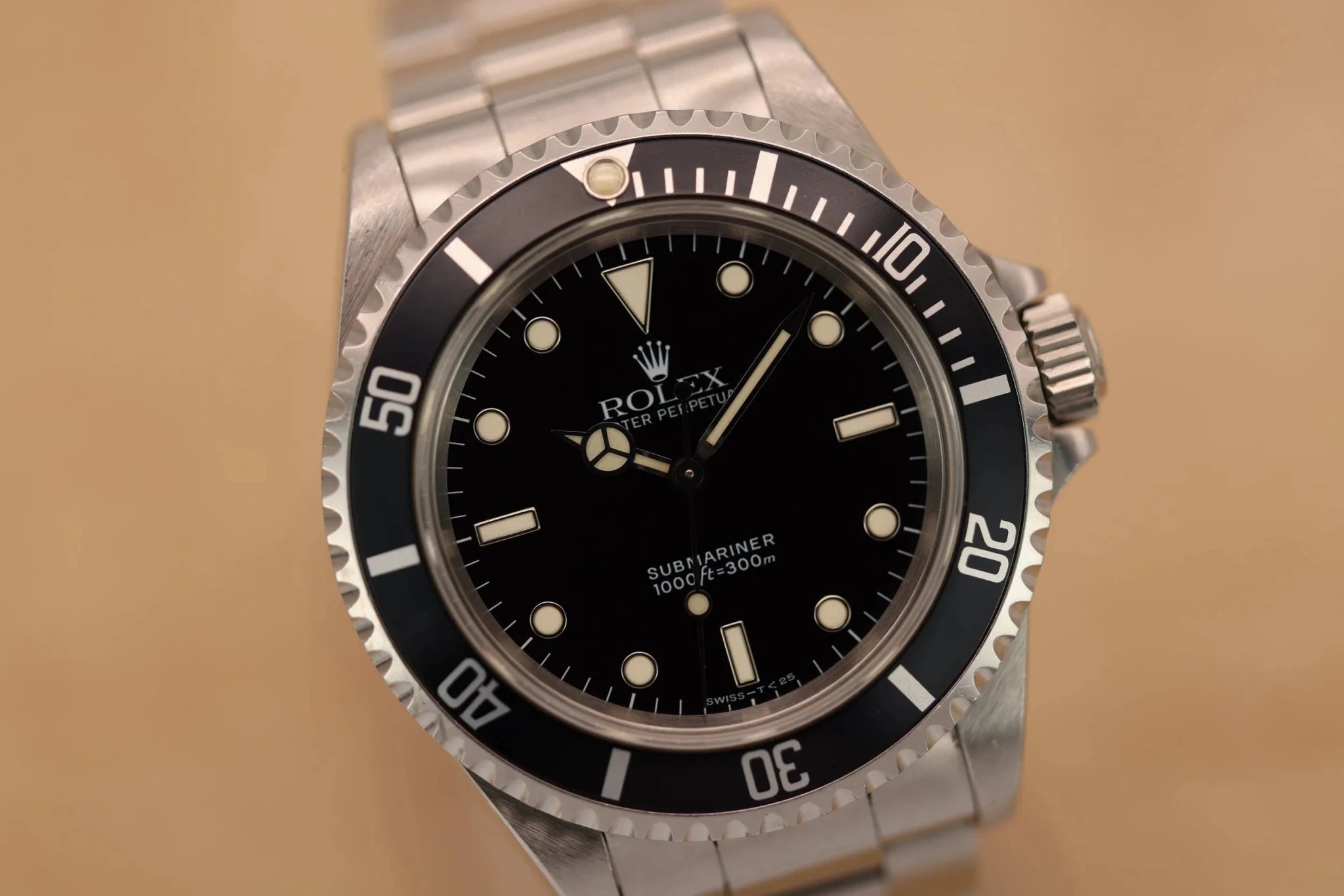 1996 Rolex Submariner Ref. 14060 | Creamy Patina | Box and Papers - Sierra Time Co