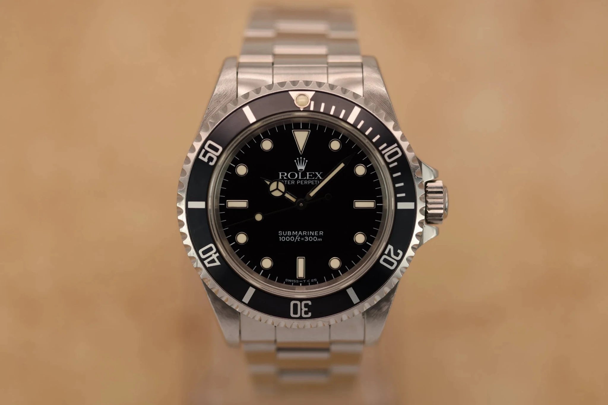 1996 Rolex Submariner Ref. 14060 | Creamy Patina | Box and Papers - Sierra Time Co