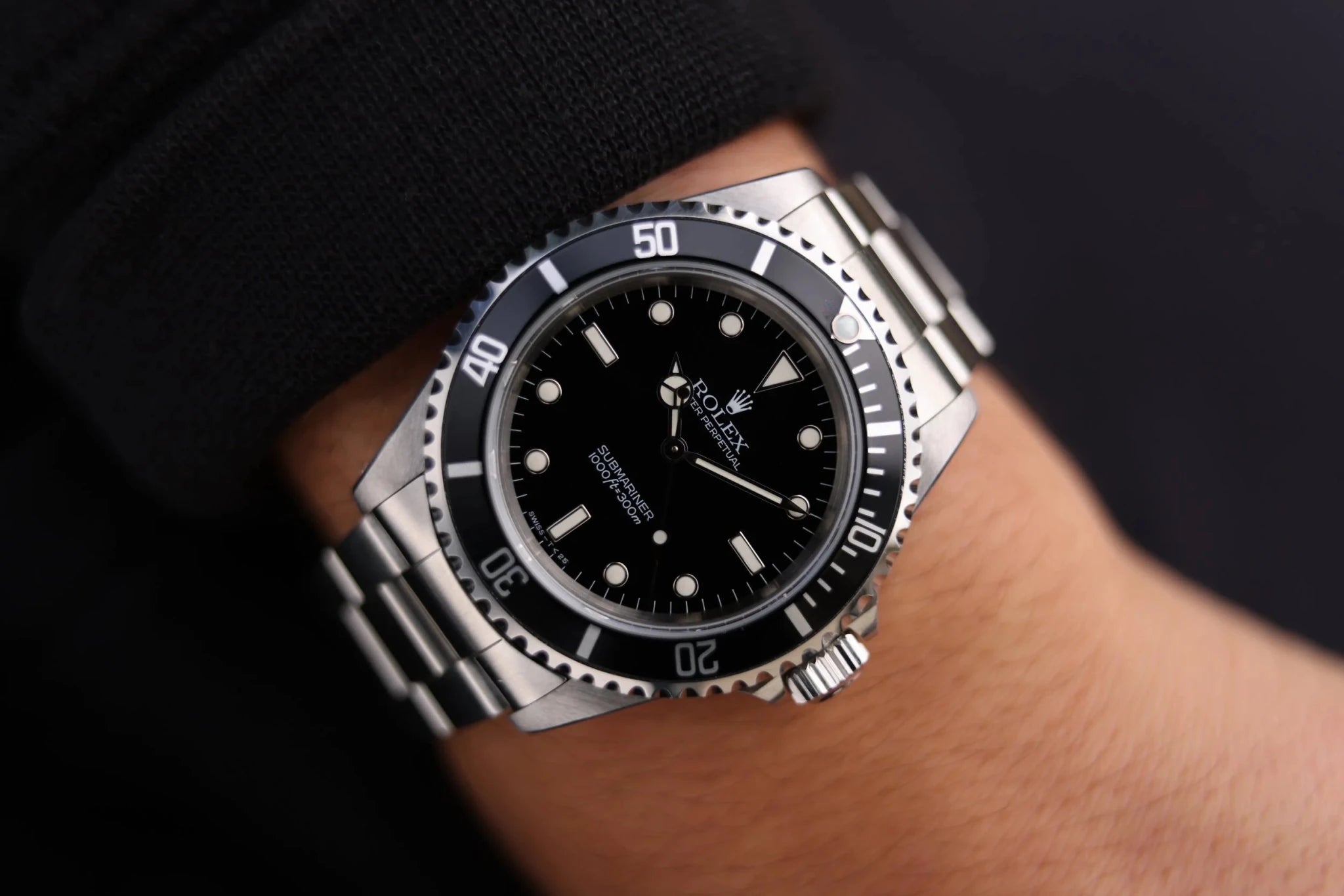1996 Rolex Submariner Ref. 14060 | Creamy Patina | Papers - Sierra Time Co