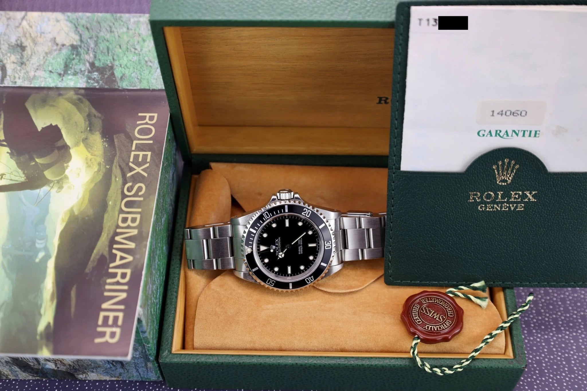 1996 Rolex Submariner Ref. 14060 | Creamy Tritium | Box and Papers - Sierra Time Co