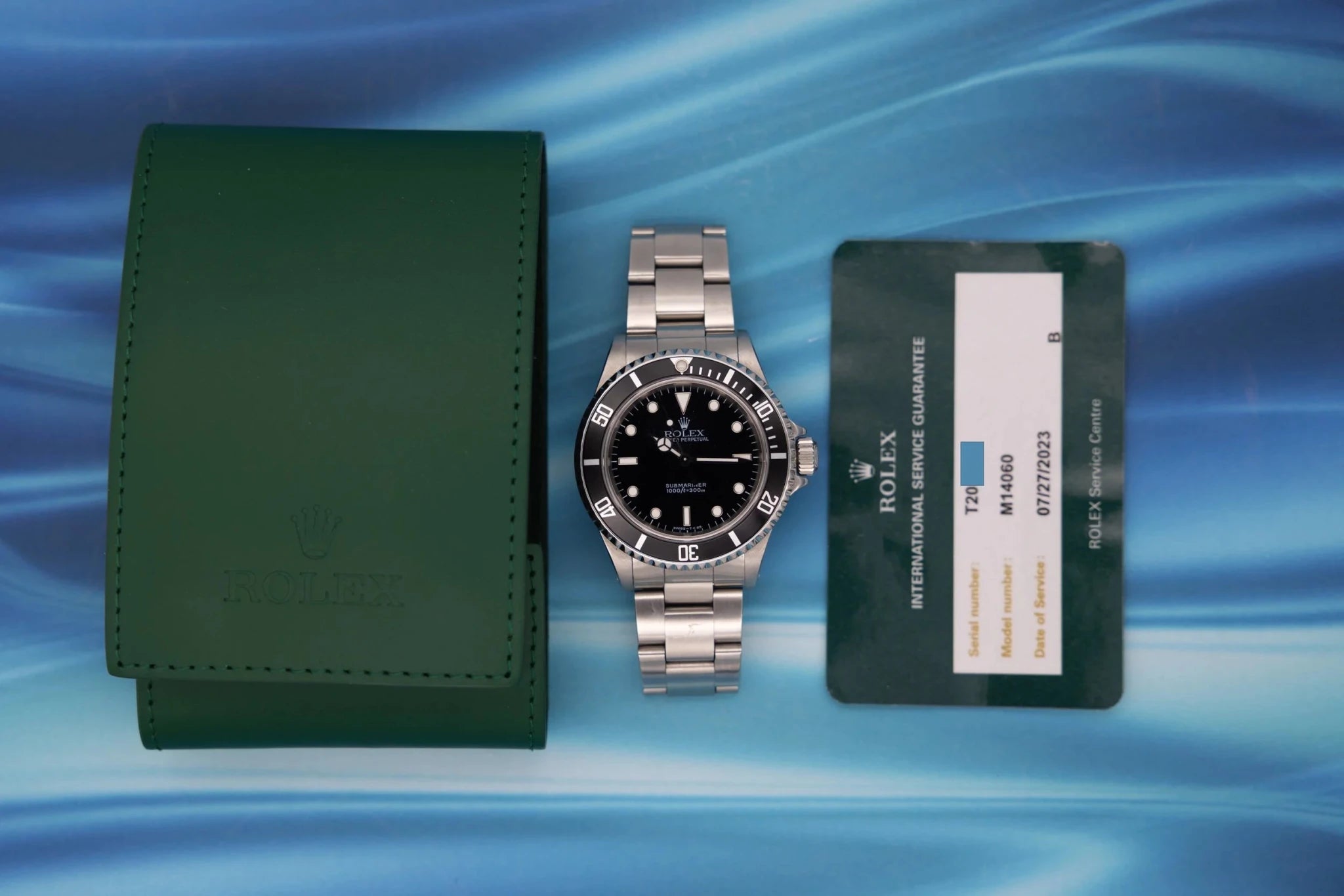 1996 Rolex Submariner Ref. 14060 | Tritium Dial | 2023 Service Card - Sierra Time Co