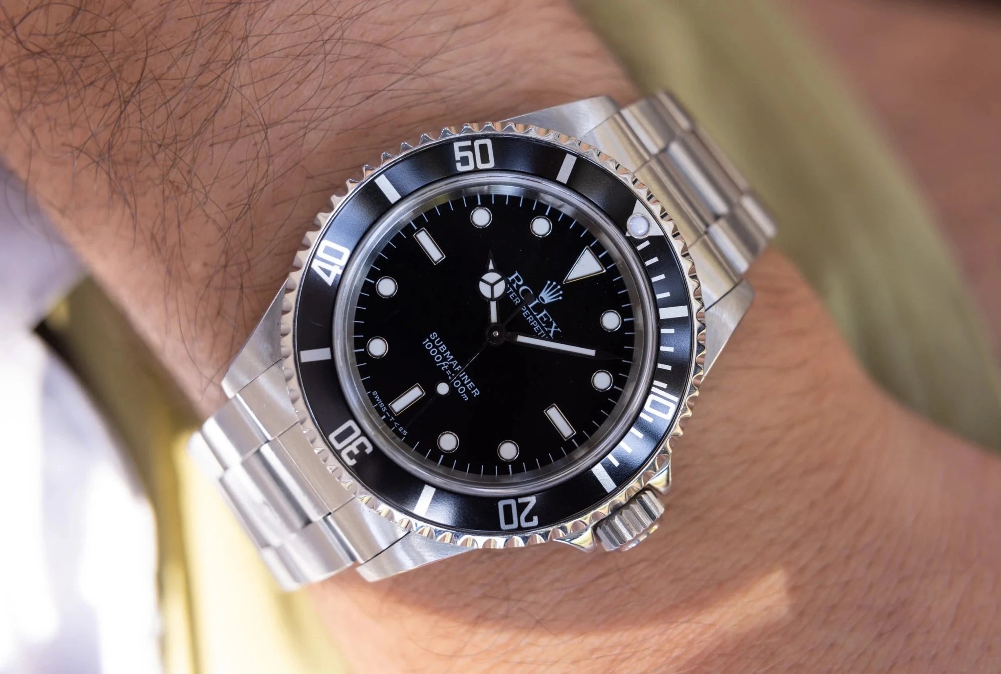 1996 Rolex Submariner Ref. 14060 | Tritium Dial | 2023 Service Card - Sierra Time Co