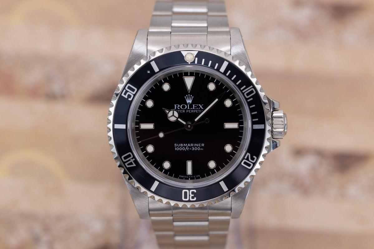 1996 Rolex Submariner Ref. 14060 | Tritium Dial | Box and Papers - Sierra Time Co