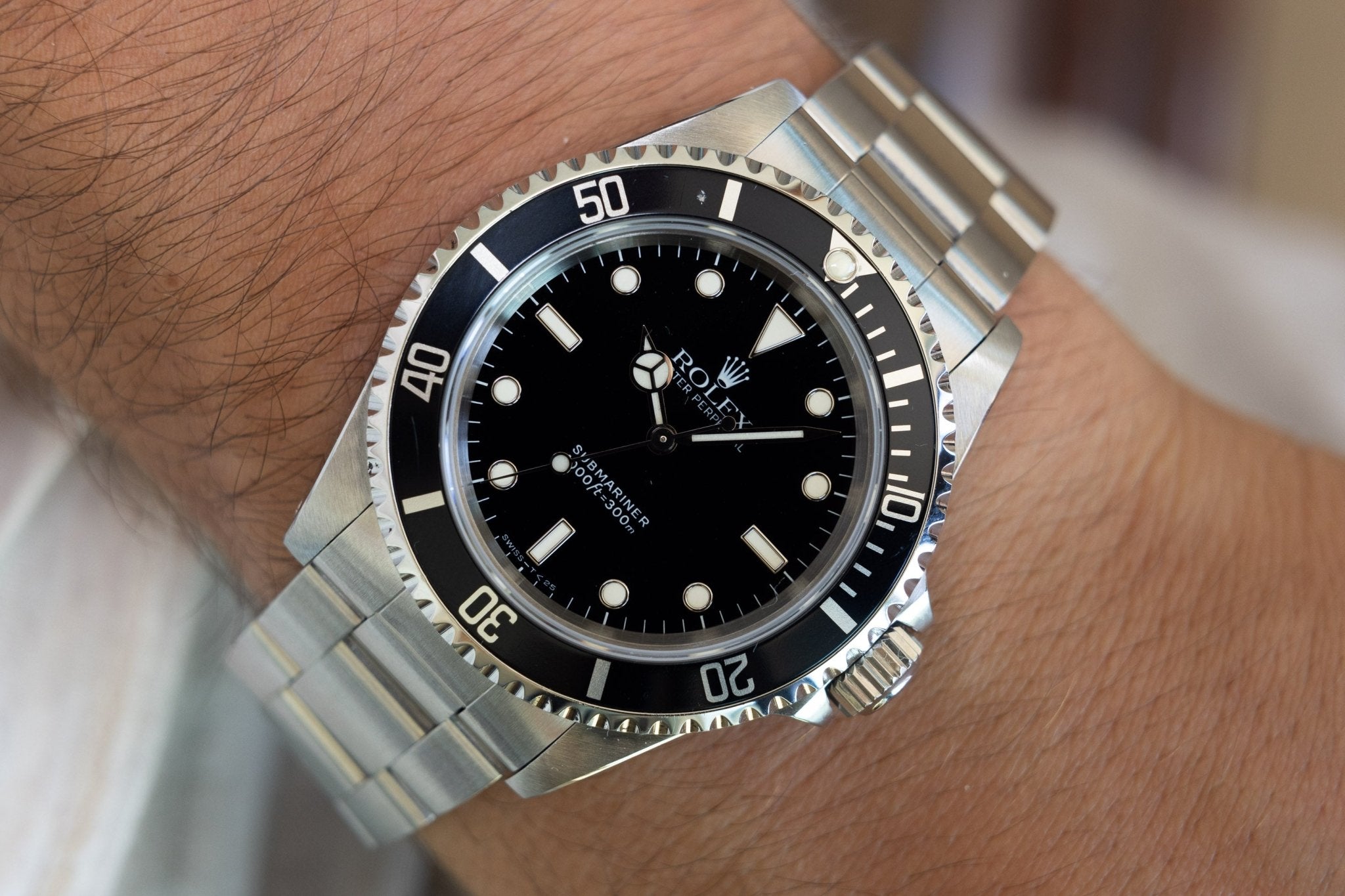1996 Rolex Submariner Ref. 14060 | Tritium Dial | Box and Papers - Sierra Time Co