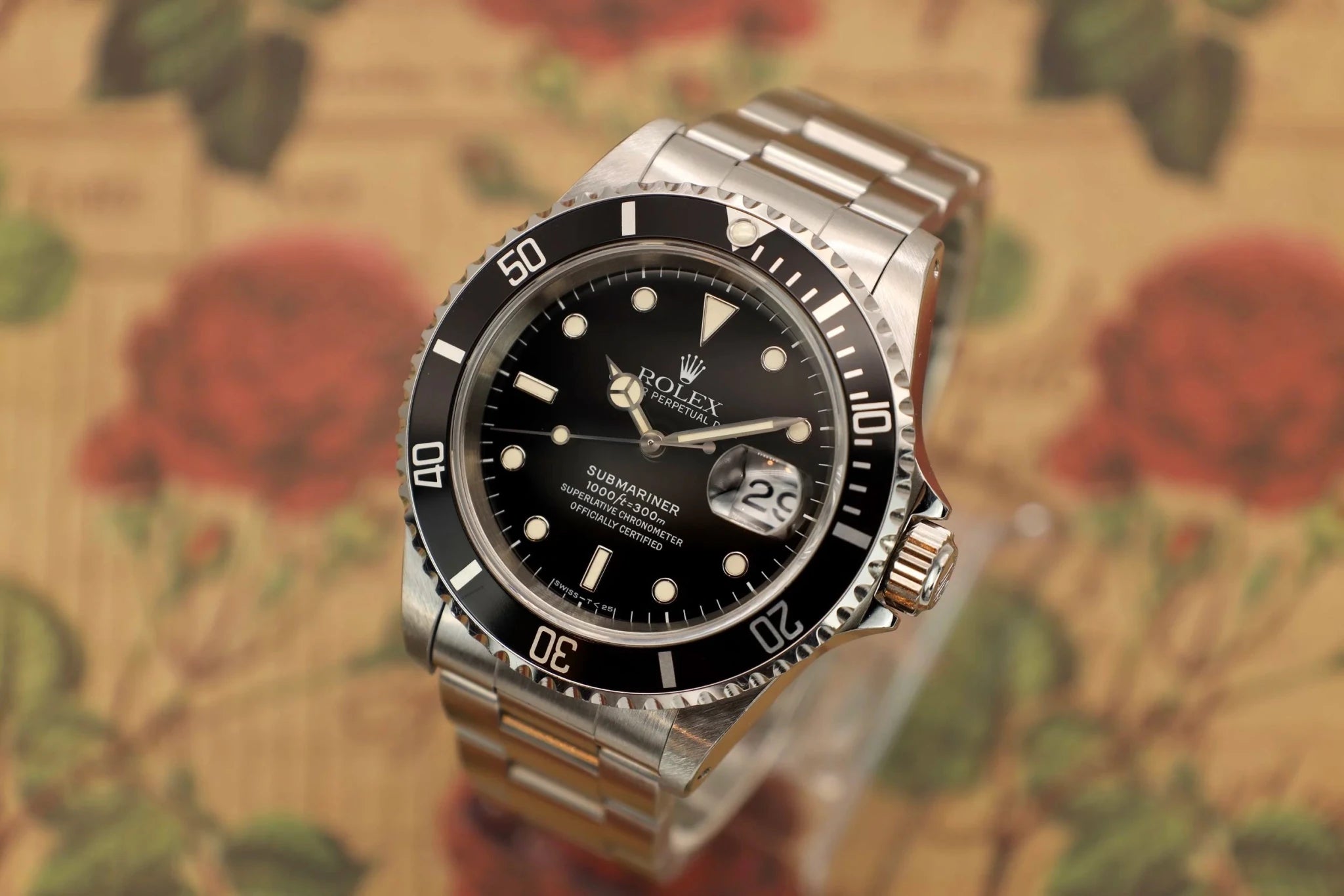 1996 Rolex Submariner Ref. 16610 | Creamy Patina | Box and Papers - Sierra Time Co
