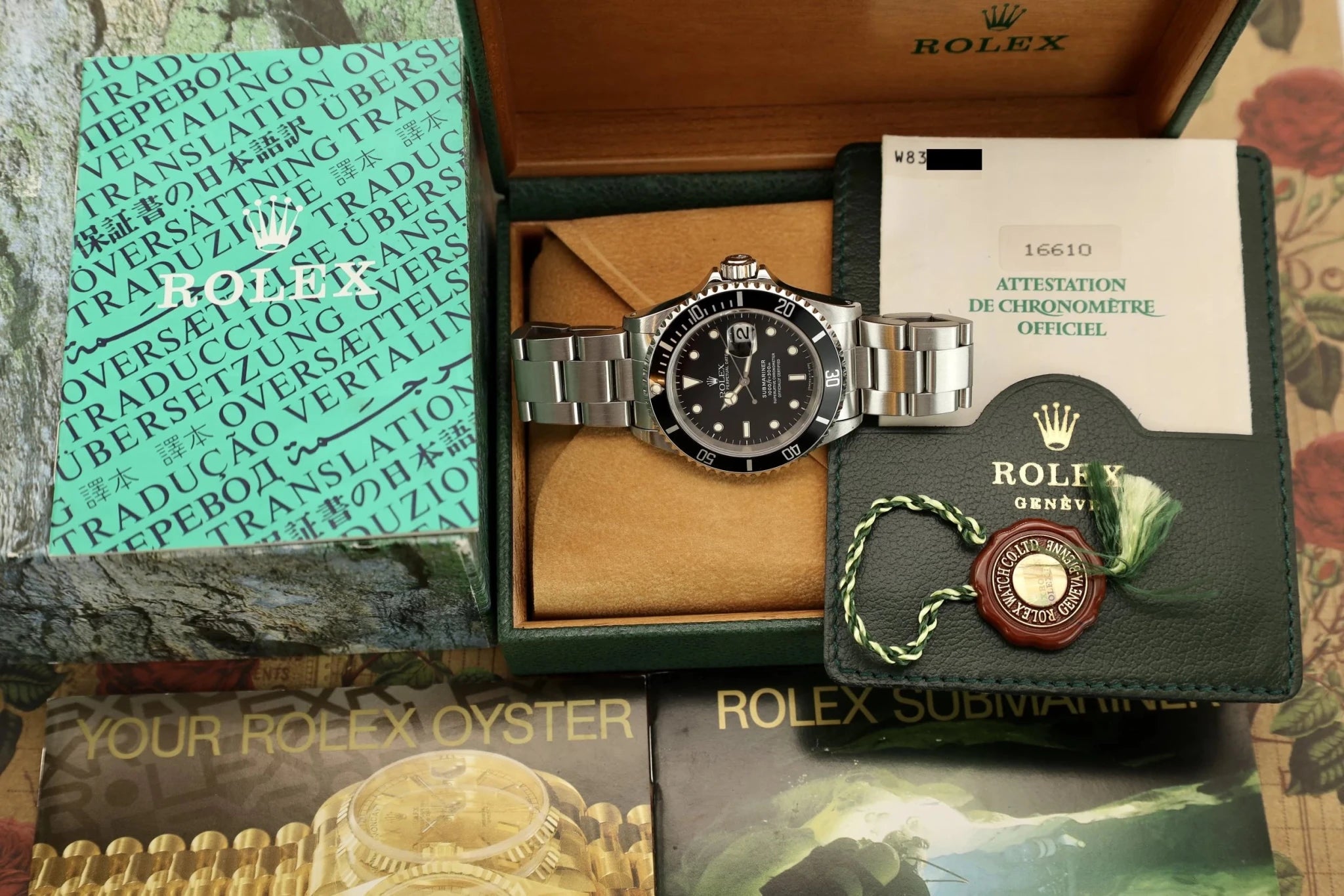 1996 Rolex Submariner Ref. 16610 | Creamy Patina | Box and Papers - Sierra Time Co