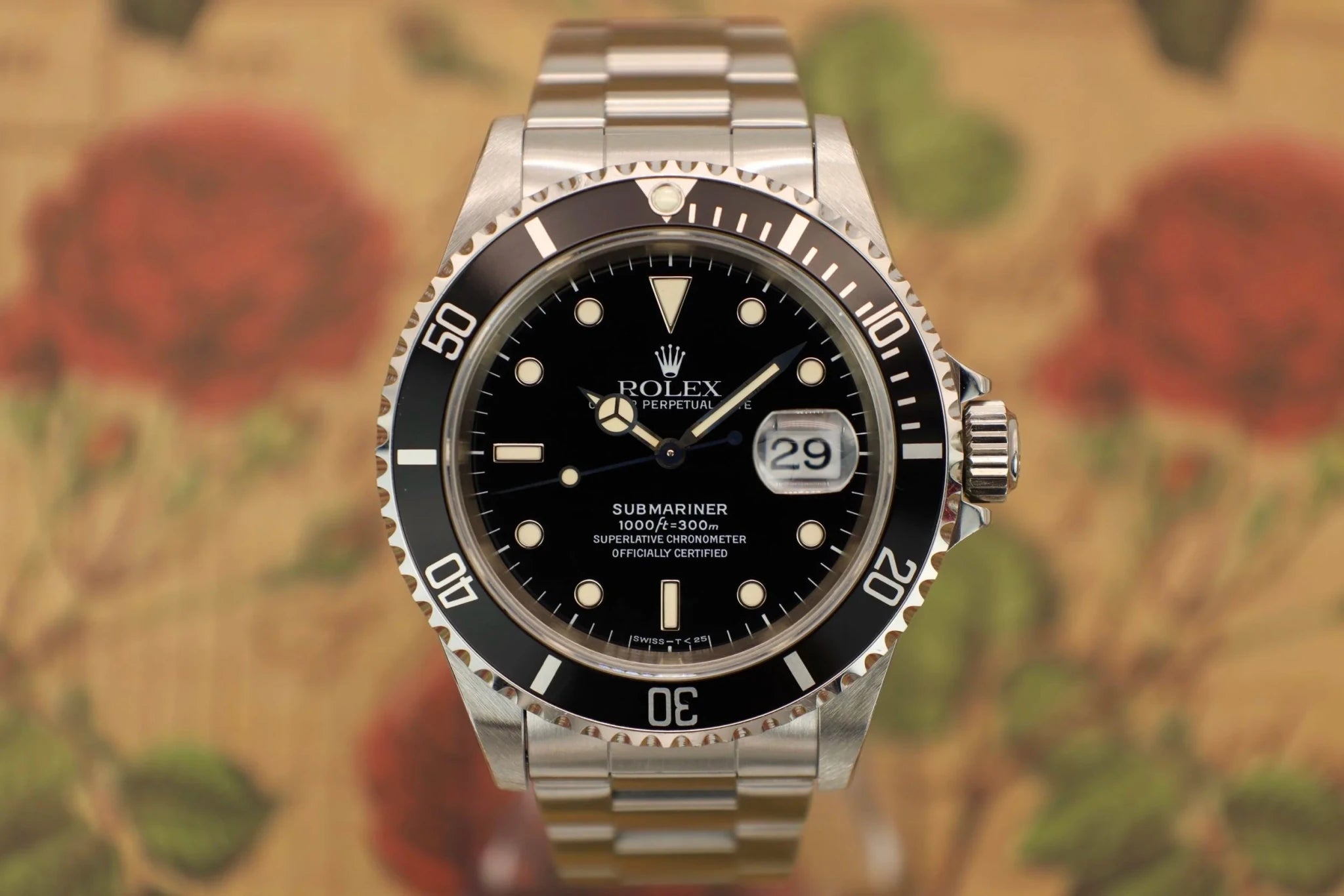 1996 Rolex Submariner Ref. 16610 | Creamy Patina | Box and Papers - Sierra Time Co