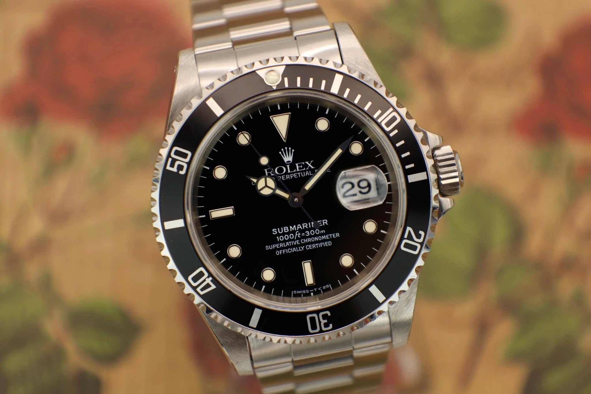 1996 Rolex Submariner Ref. 16610 | Creamy Patina | Box and Papers - Sierra Time Co