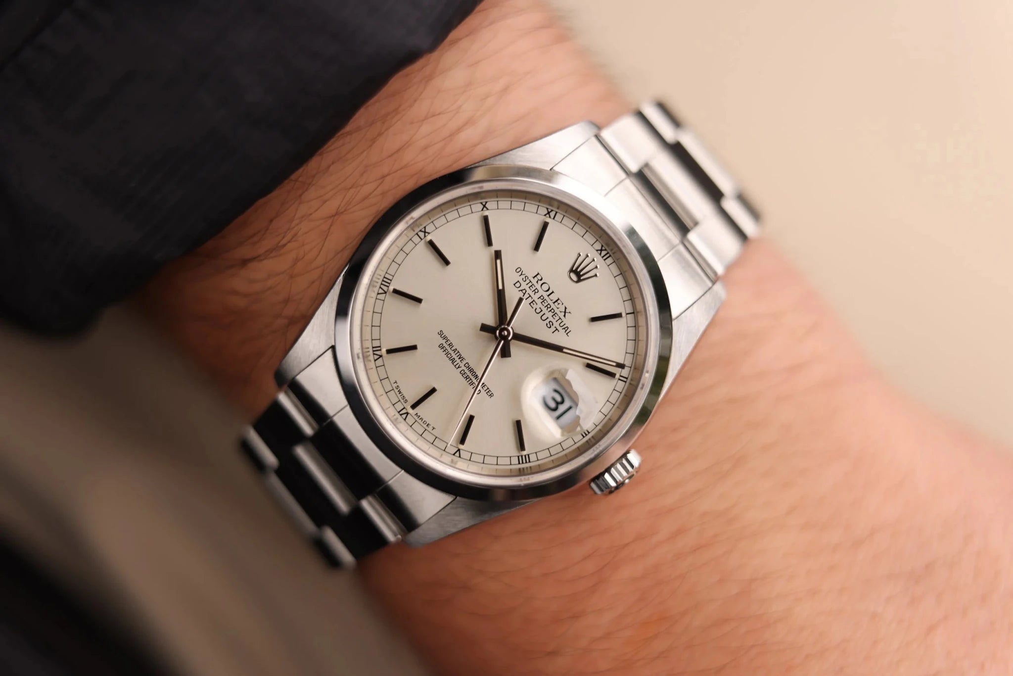 1997 Rolex Datejust Ref. 16200 | Cream Dial - Sierra Time Co