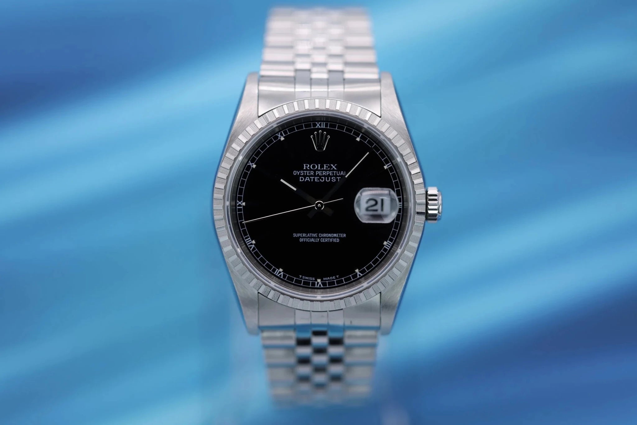 1997 Rolex Datejust Ref. 16220 | Black Dial - Sierra Time Co