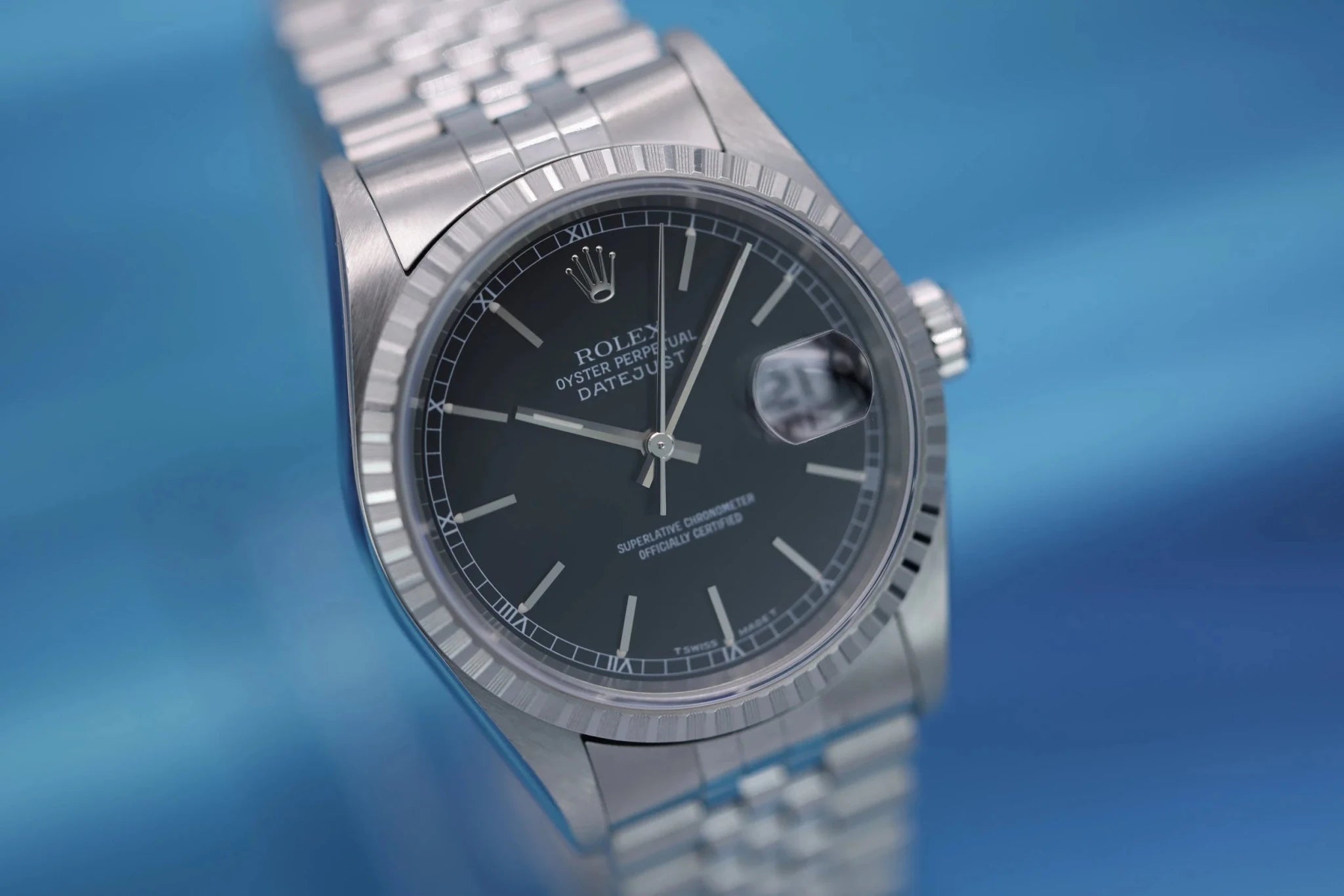 1997 Rolex Datejust Ref. 16220 | Black Dial - Sierra Time Co
