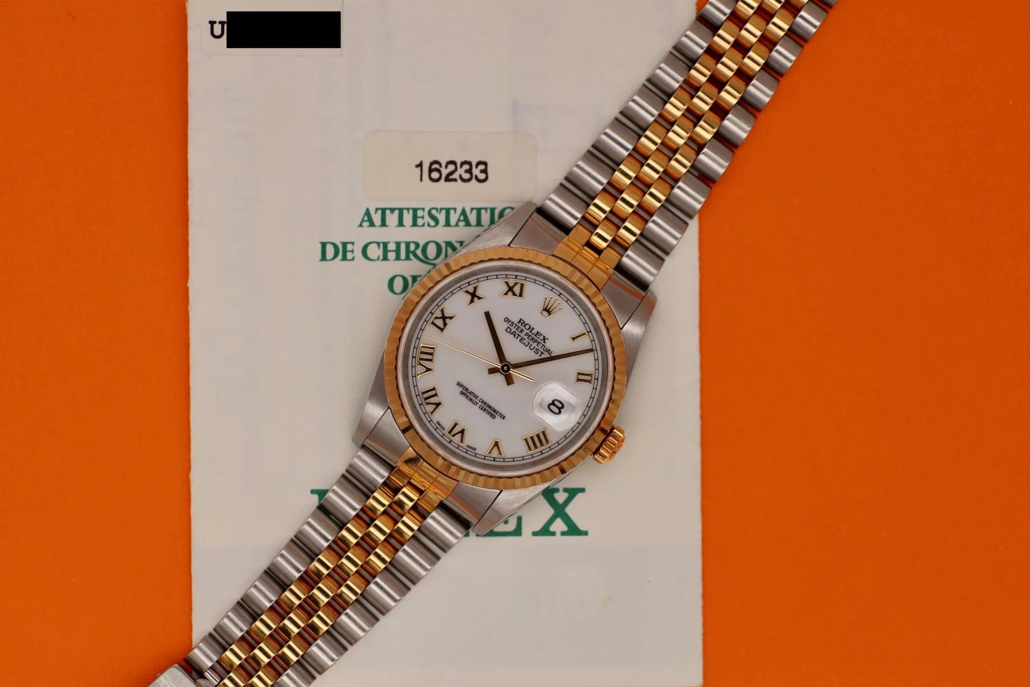1997 Rolex Datejust Ref. 16233 | Unpolished | Papers - Sierra Time Co