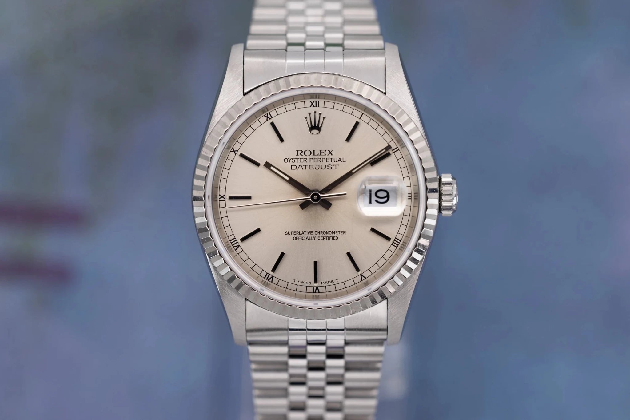 1997 Rolex Datejust Ref. 16234 | Silver Stick Dial - Sierra Time Co