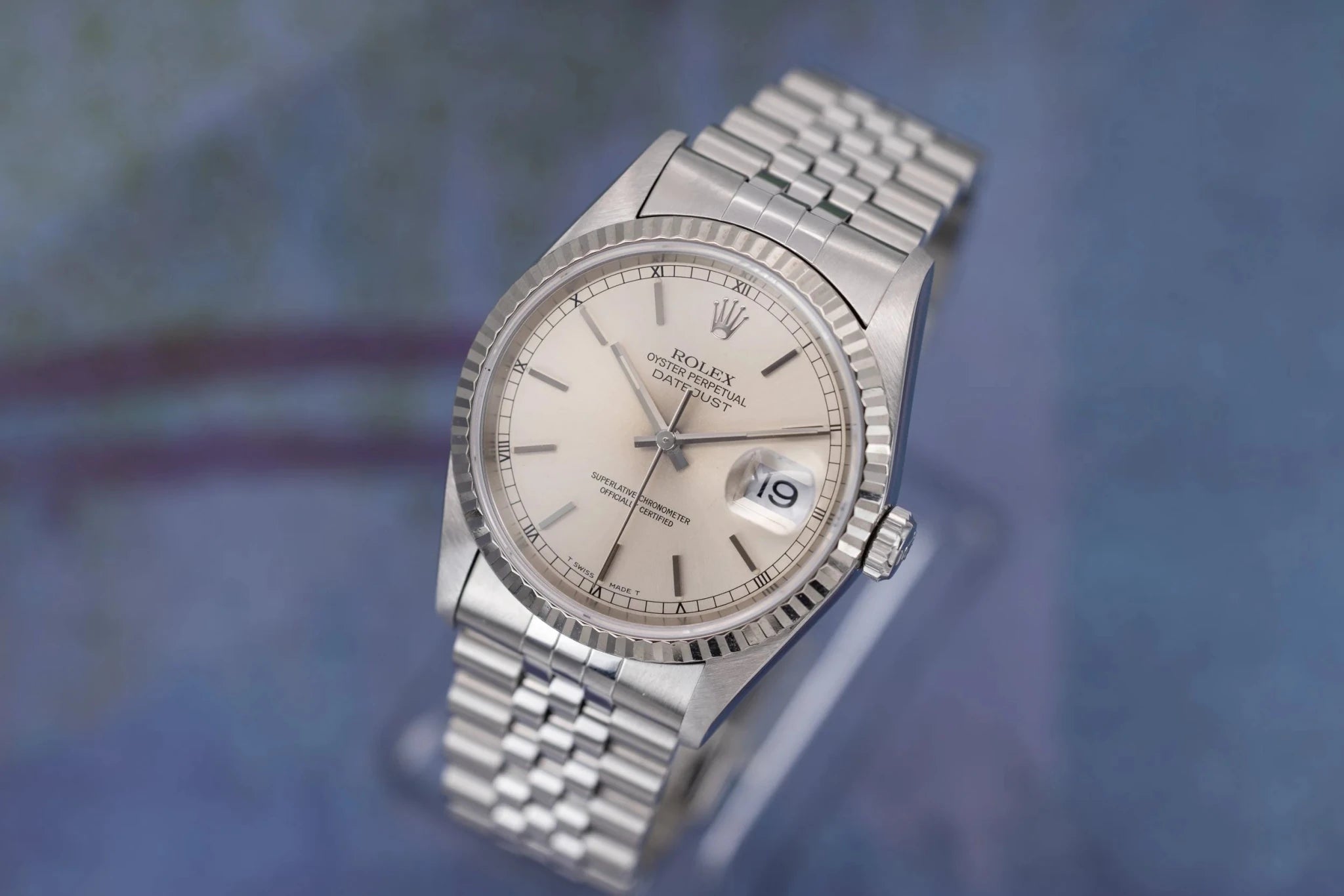 1997 Rolex Datejust Ref. 16234 | Silver Stick Dial - Sierra Time Co