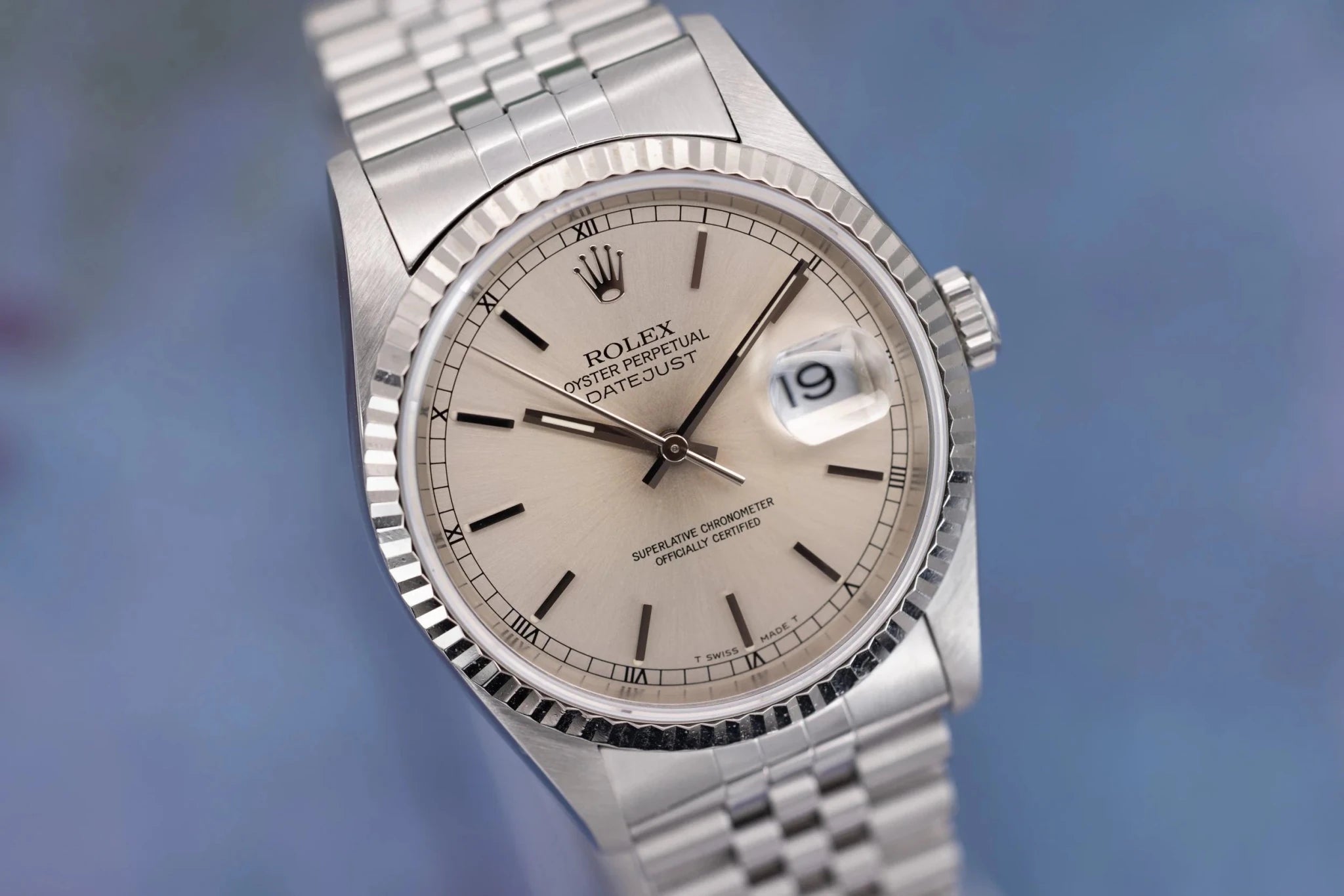 1997 Rolex Datejust Ref. 16234 | Silver Stick Dial - Sierra Time Co