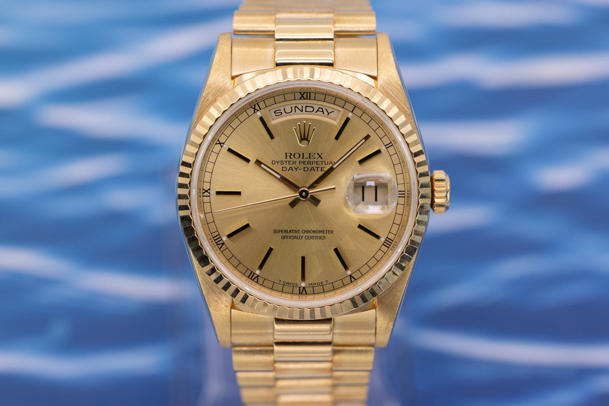 1997 Rolex Day-Date Ref. 18238 | Champagne Dial | Box and Papers - Sierra Time Co