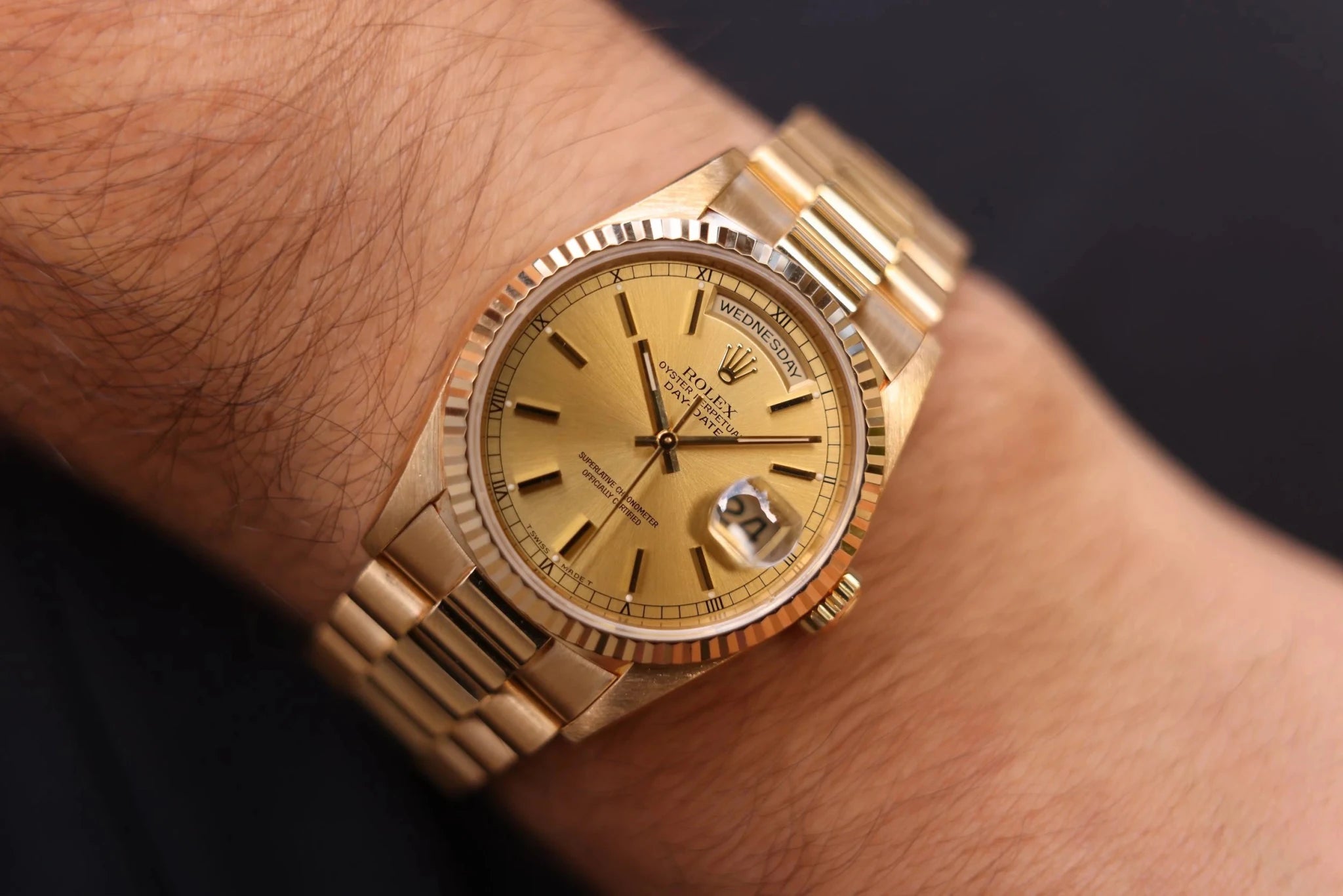 1997 Rolex Day-Date Ref. 18238 | Champagne Dial | Mint Condition - Sierra Time Co