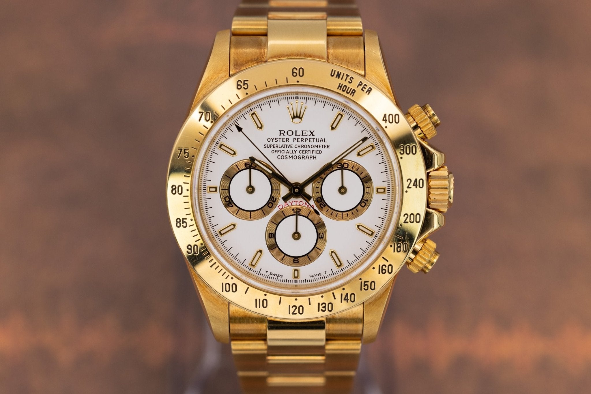 1997 Rolex Daytona Ref. 16528 | 18K YG | White Dial | Unpolished - Sierra Time Co