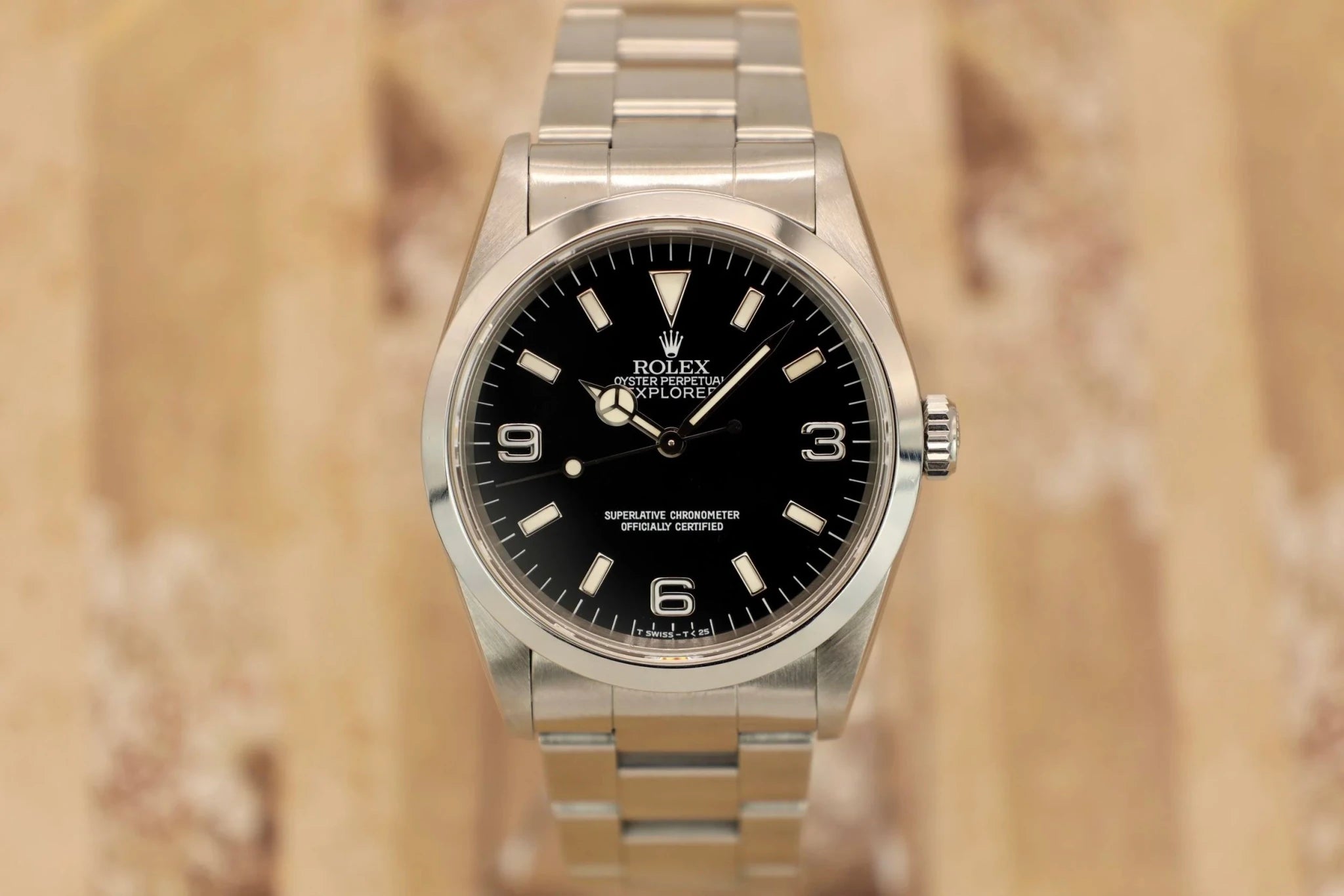 1997 Rolex Explorer I Ref. 14270 | Creamy Tritium | Box and Papers - Sierra Time Co