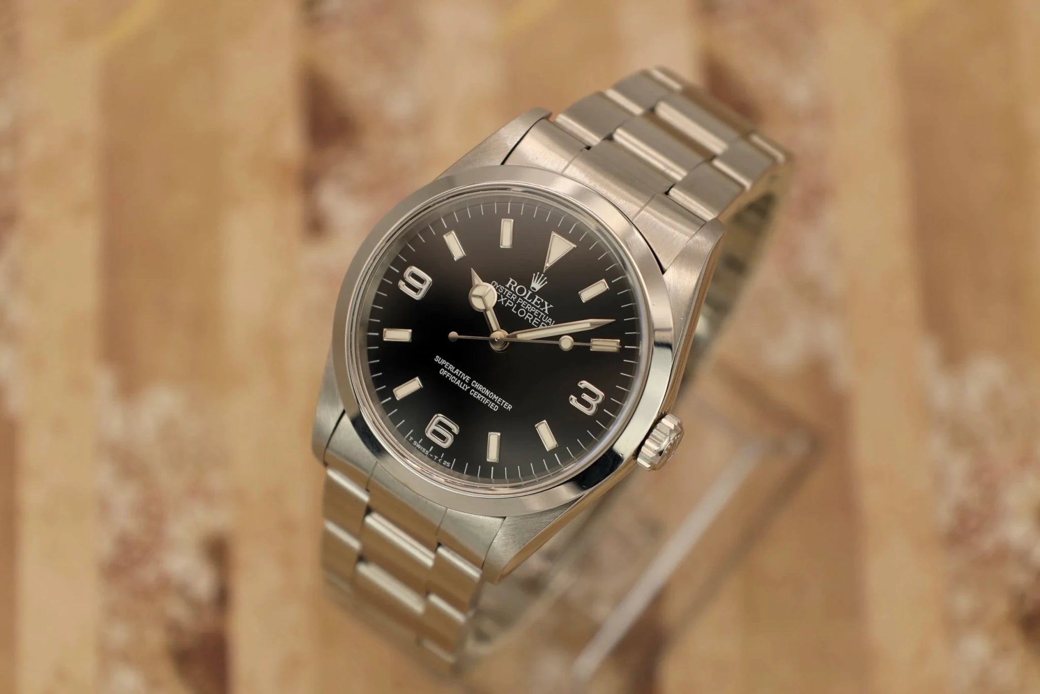 1997 Rolex Explorer I Ref. 14270 | Creamy Tritium | Box and Papers - Sierra Time Co