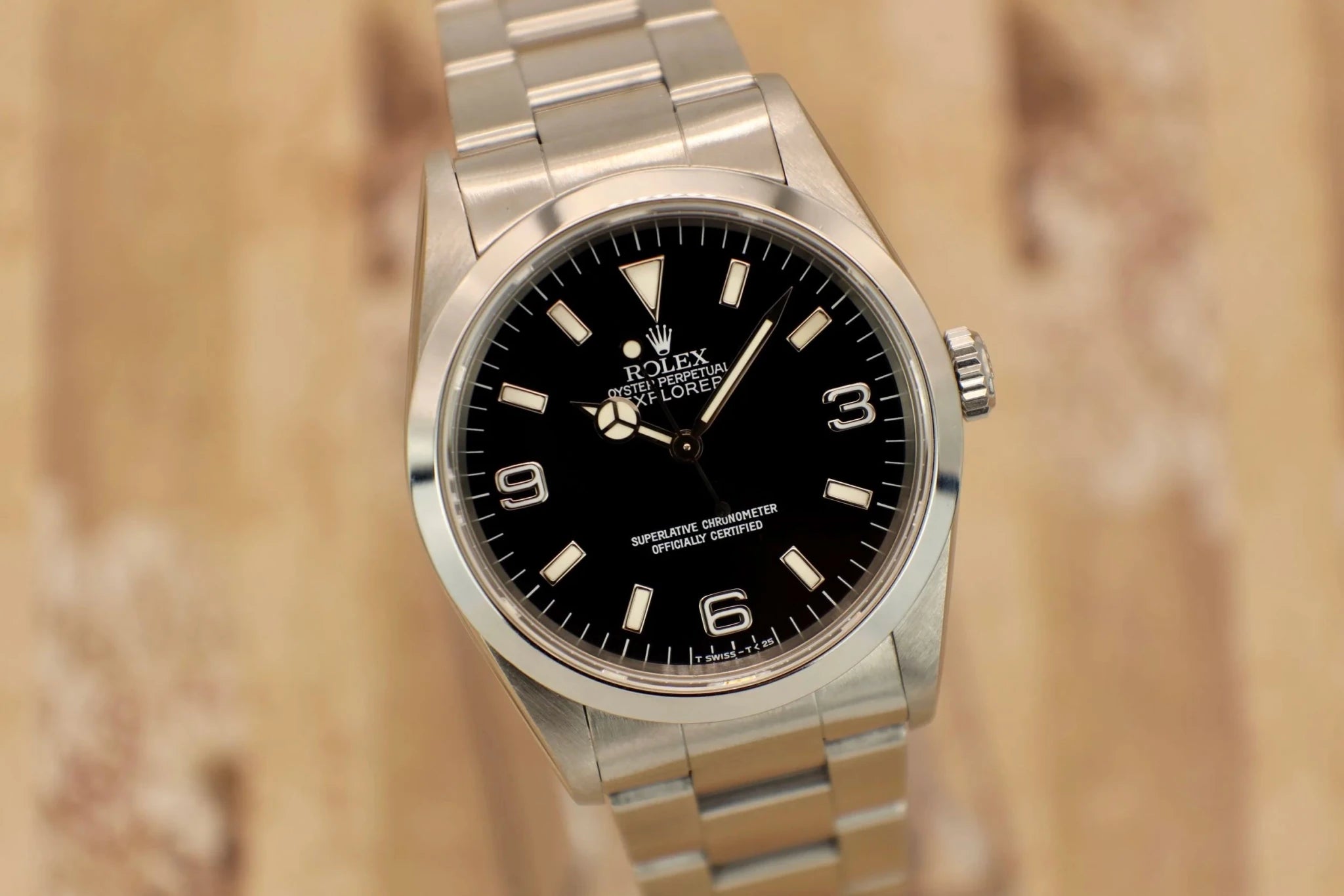 1997 Rolex Explorer I Ref. 14270 | Creamy Tritium | Box and Papers - Sierra Time Co