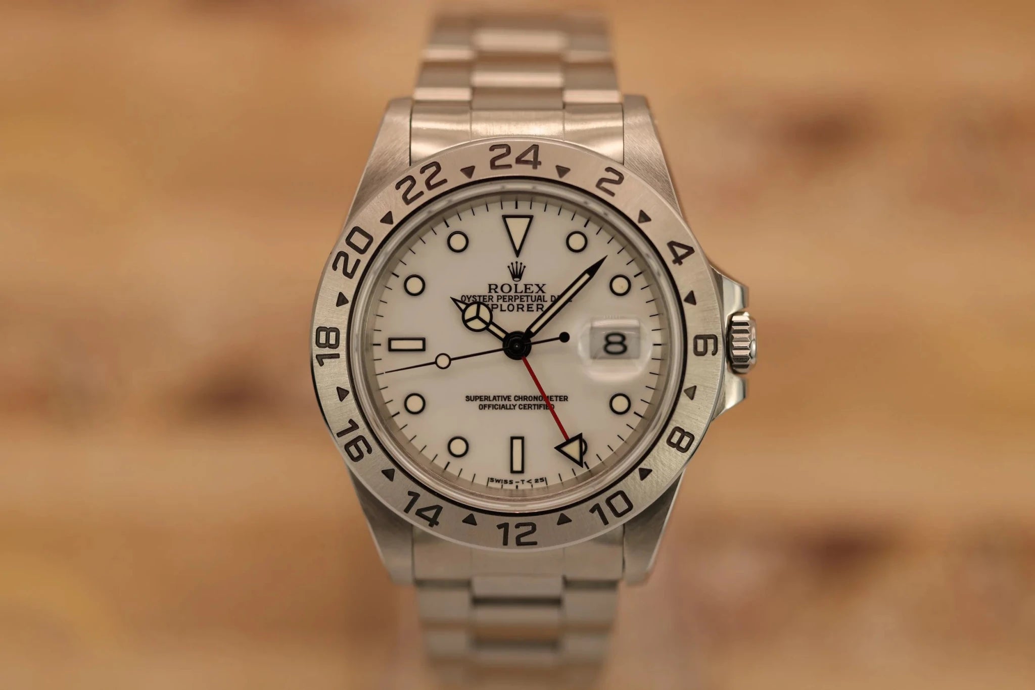 1997 Rolex Explorer II Ref. 16570 Polar | Creamy Patina | Box and Papers - Sierra Time Co