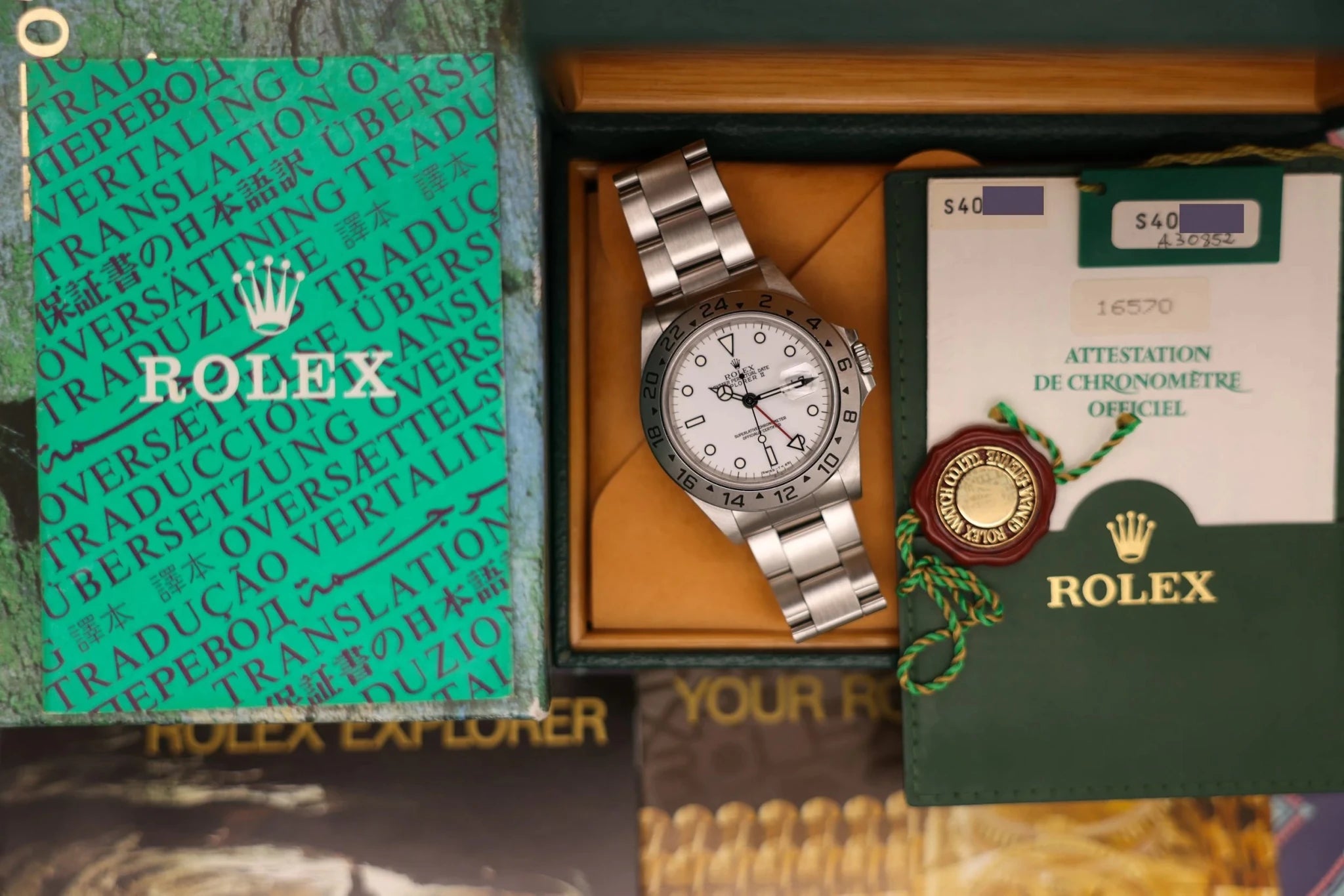 1997 Rolex Explorer II Ref. 16570 Polar | Tritium Dial | Full Set - Sierra Time Co