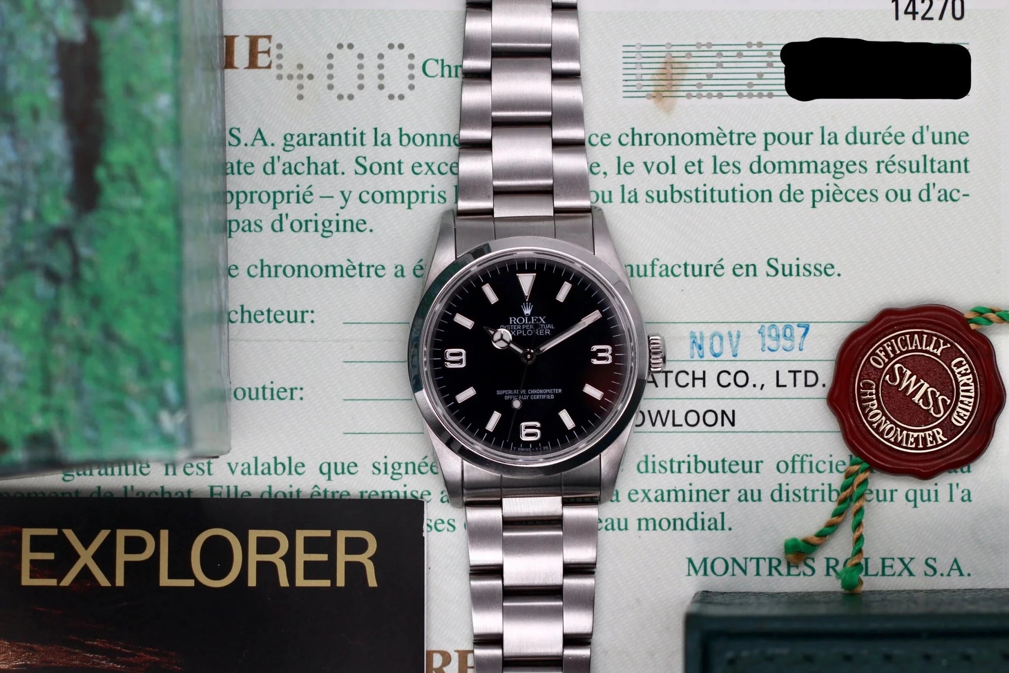 1997 Rolex Explorer l Ref. 14270 Box &amp; Papers - Sierra Time Co