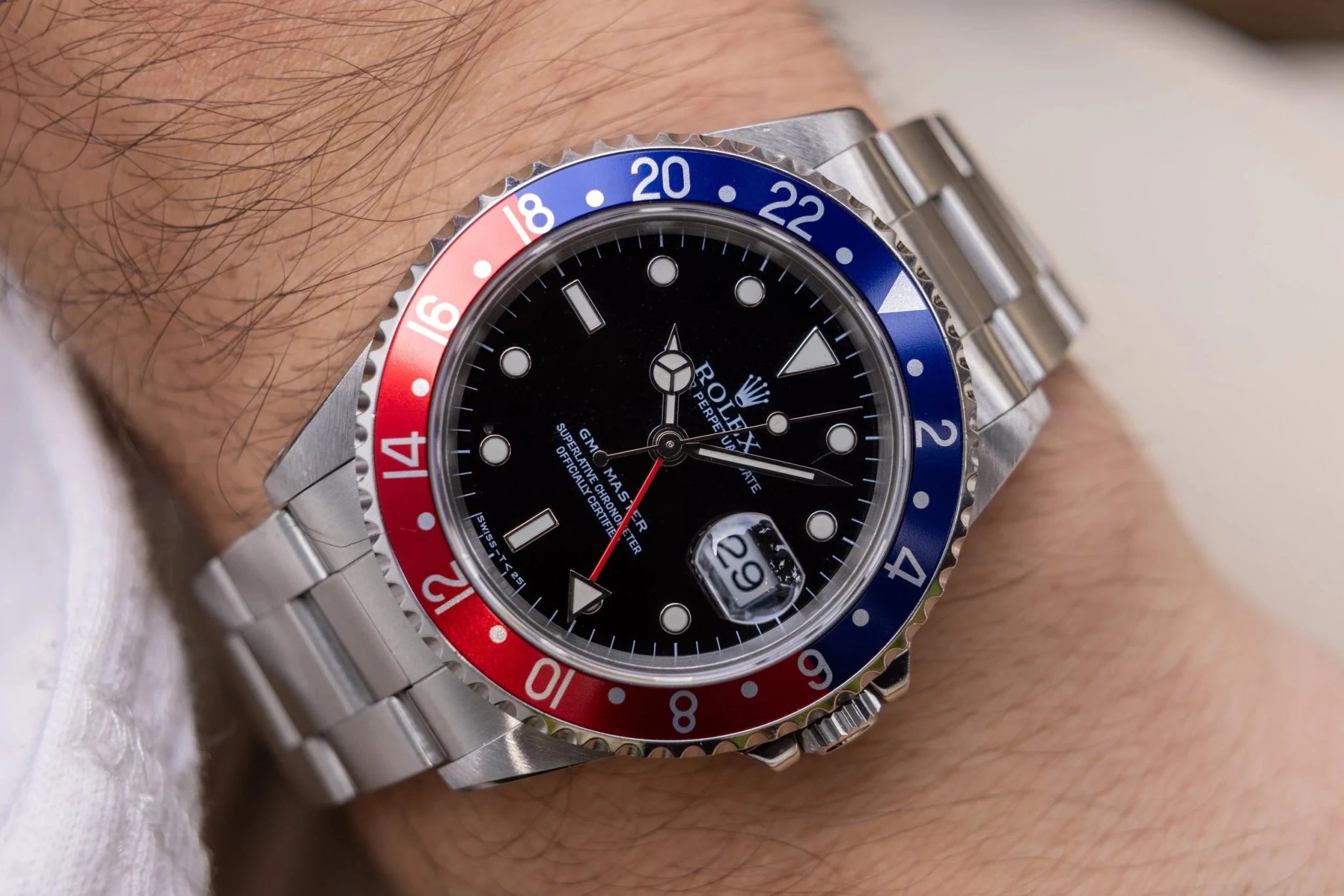 1997 Rolex GMT Master II Ref. 16700 | Creamy Tritium Dial | Box and Papers - Sierra Time Co