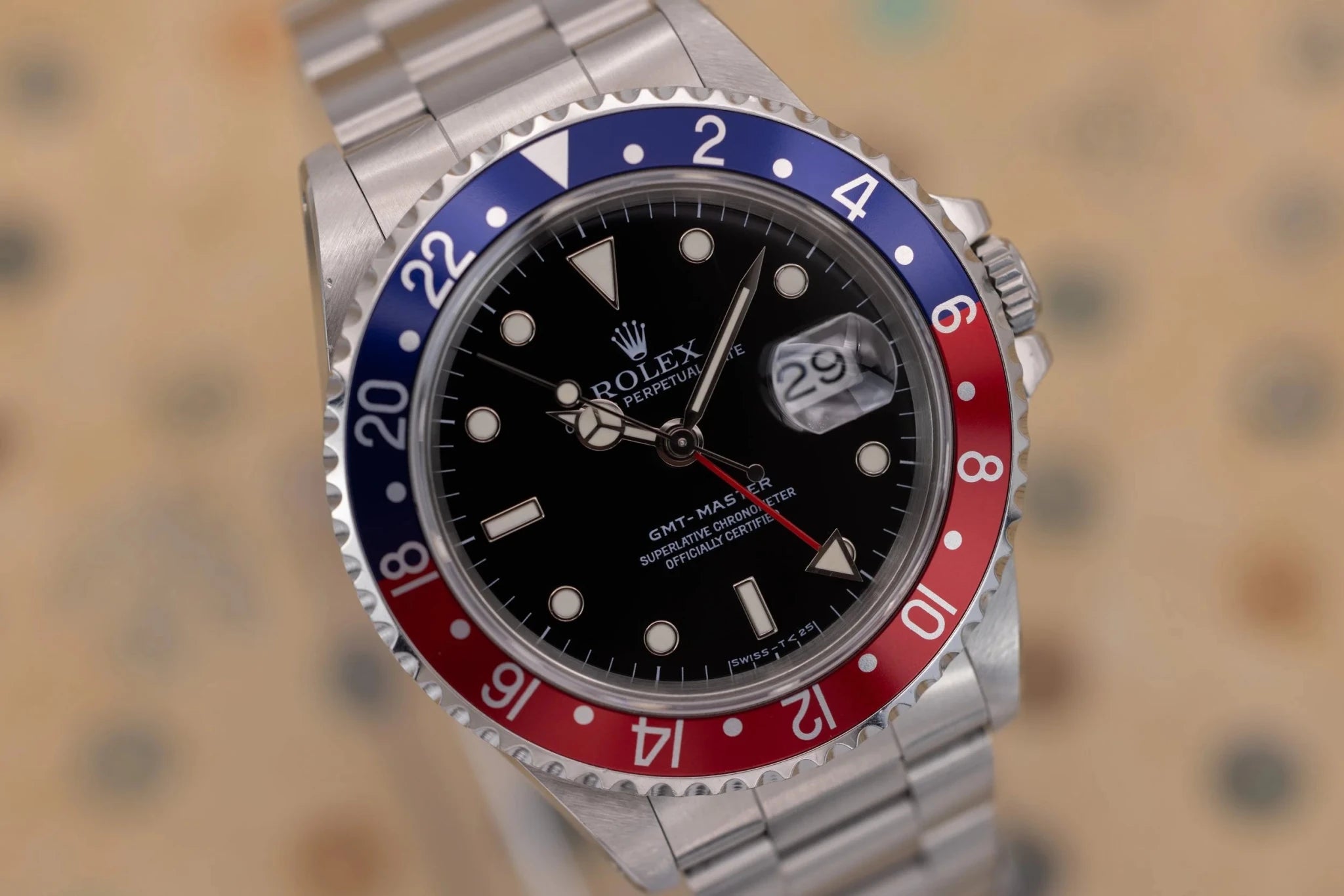 1997 Rolex GMT Master II Ref. 16700 | Creamy Tritium Dial | Box and Papers - Sierra Time Co