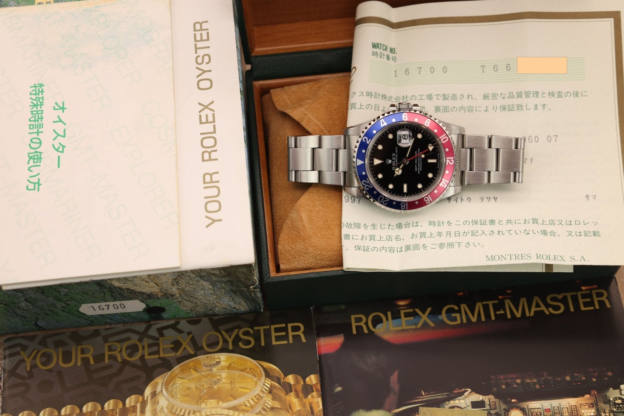 1997 Rolex GMT Master Ref. 16700 Pepsi | Creamy Patina | Box and Papers - Sierra Time Co