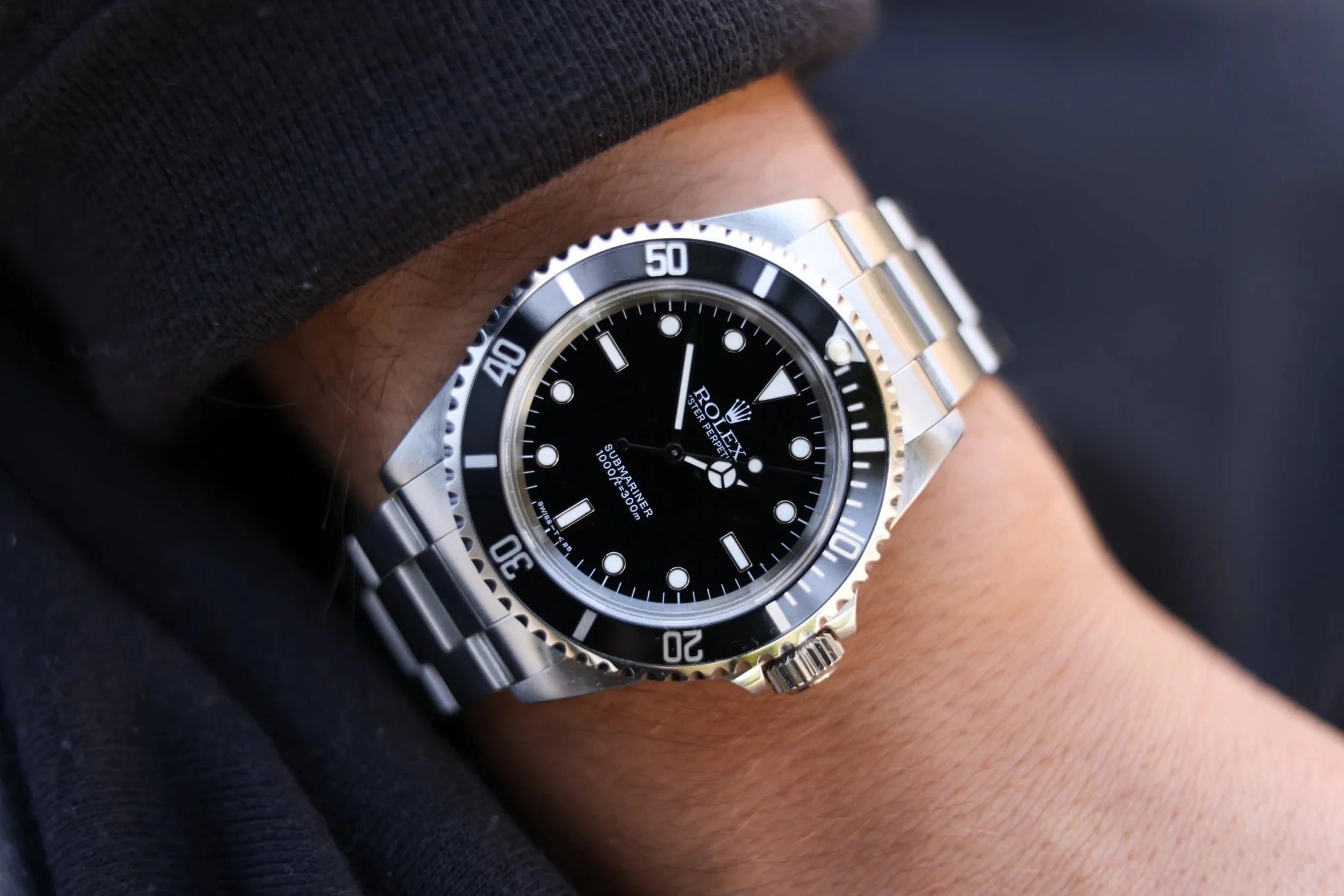 1997 Rolex Submariner Ref. 14060 | Creamy Patina | Box and Papers - Sierra Time Co