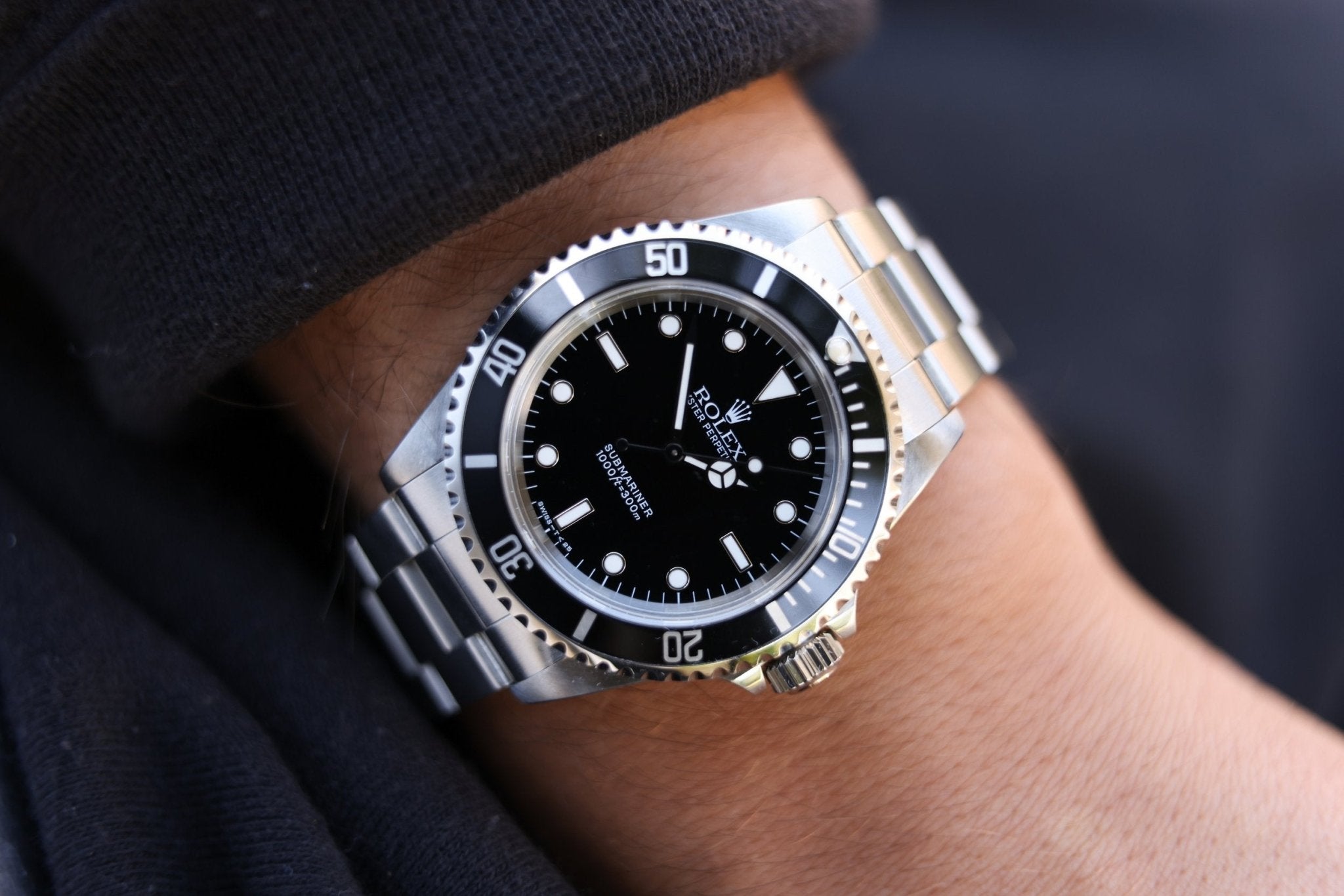 1997 Rolex Submariner Ref. 14060 | Creamy Patina | Box and Papers - Sierra Time Co