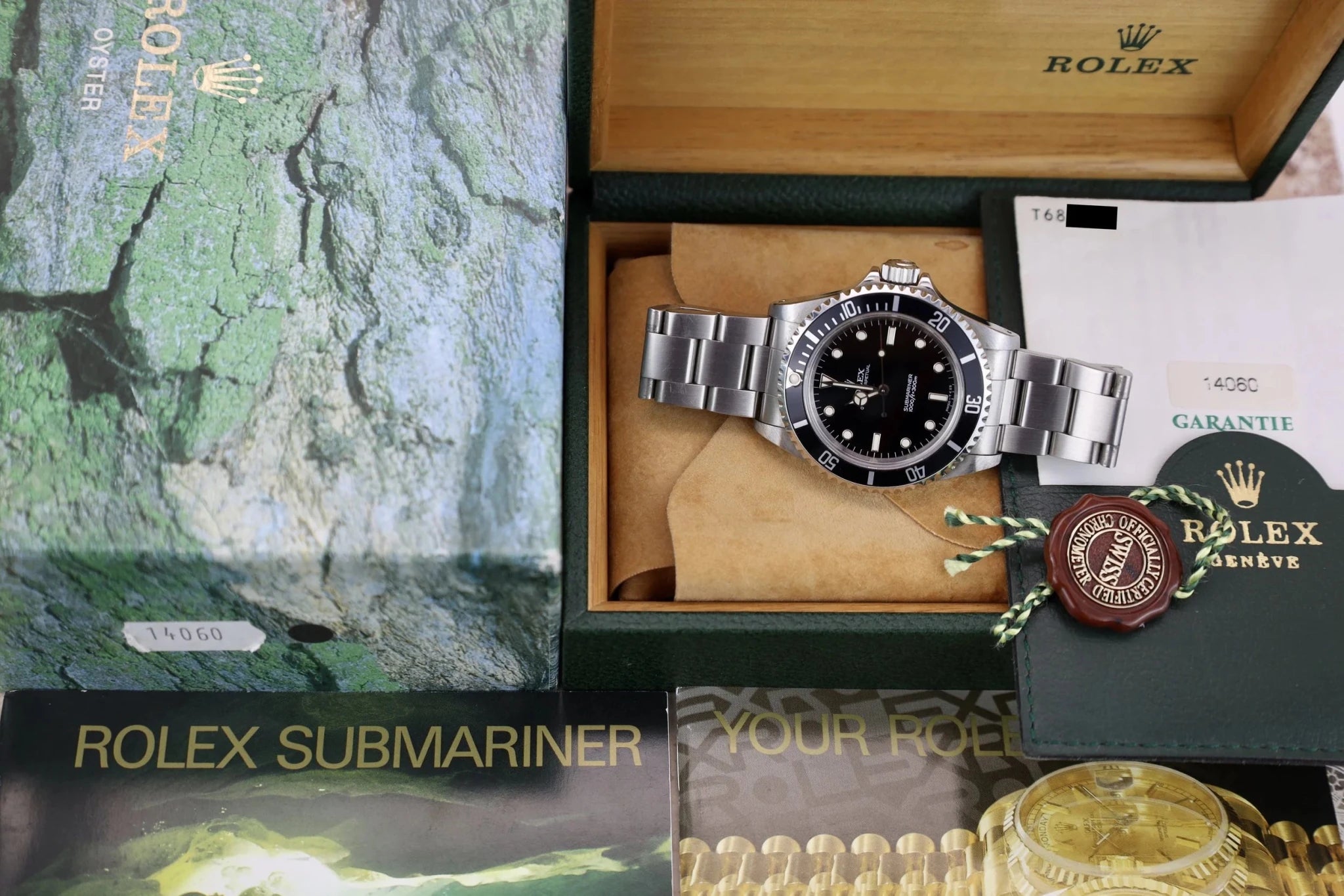 1997 Rolex Submariner Ref. 14060 | Creamy Tritium | Full Set - Sierra Time Co