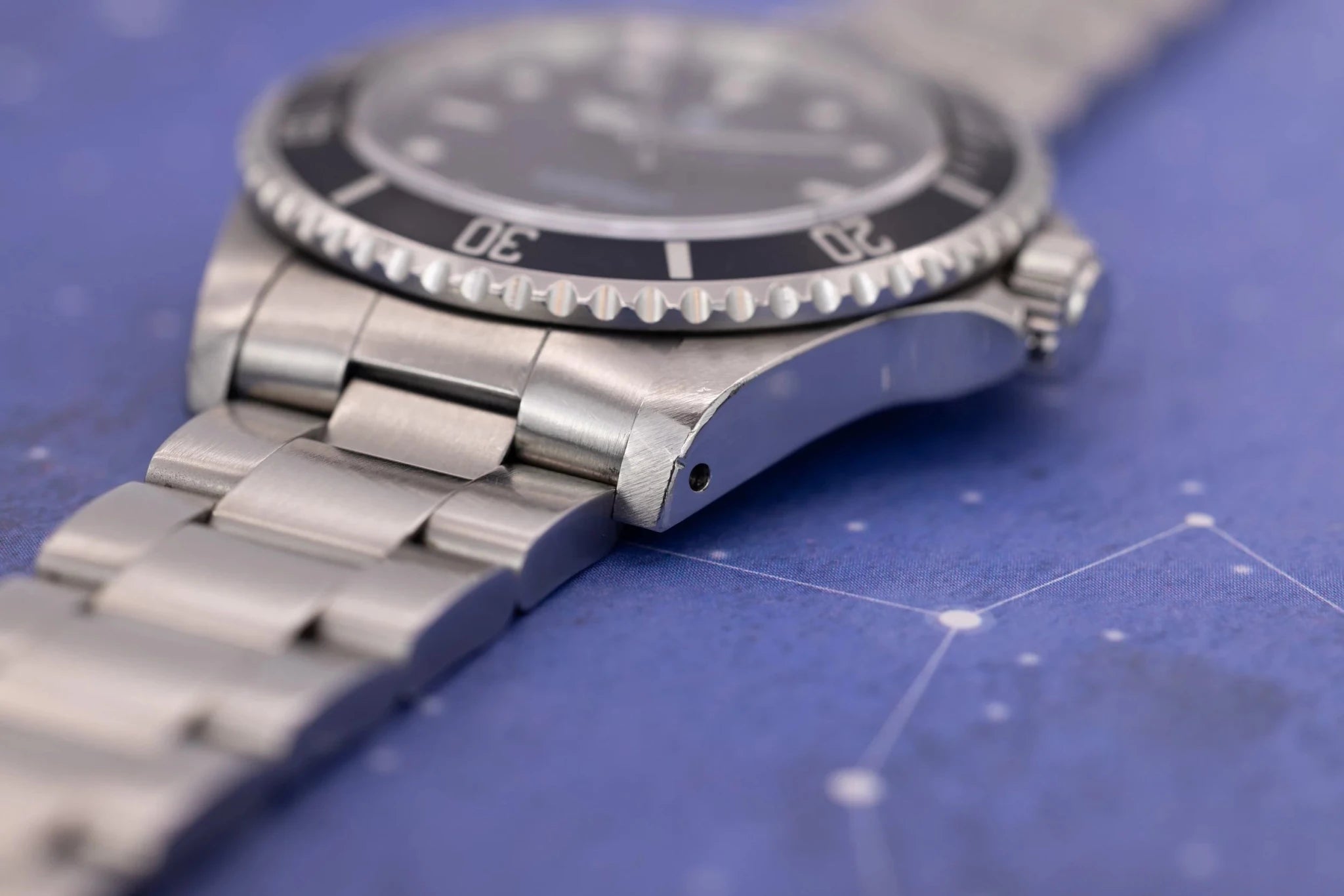 1997 Rolex Submariner Ref. 14060 | Tritium Dial | Navy Blue Bezel | Box and Papers - Sierra Time Co