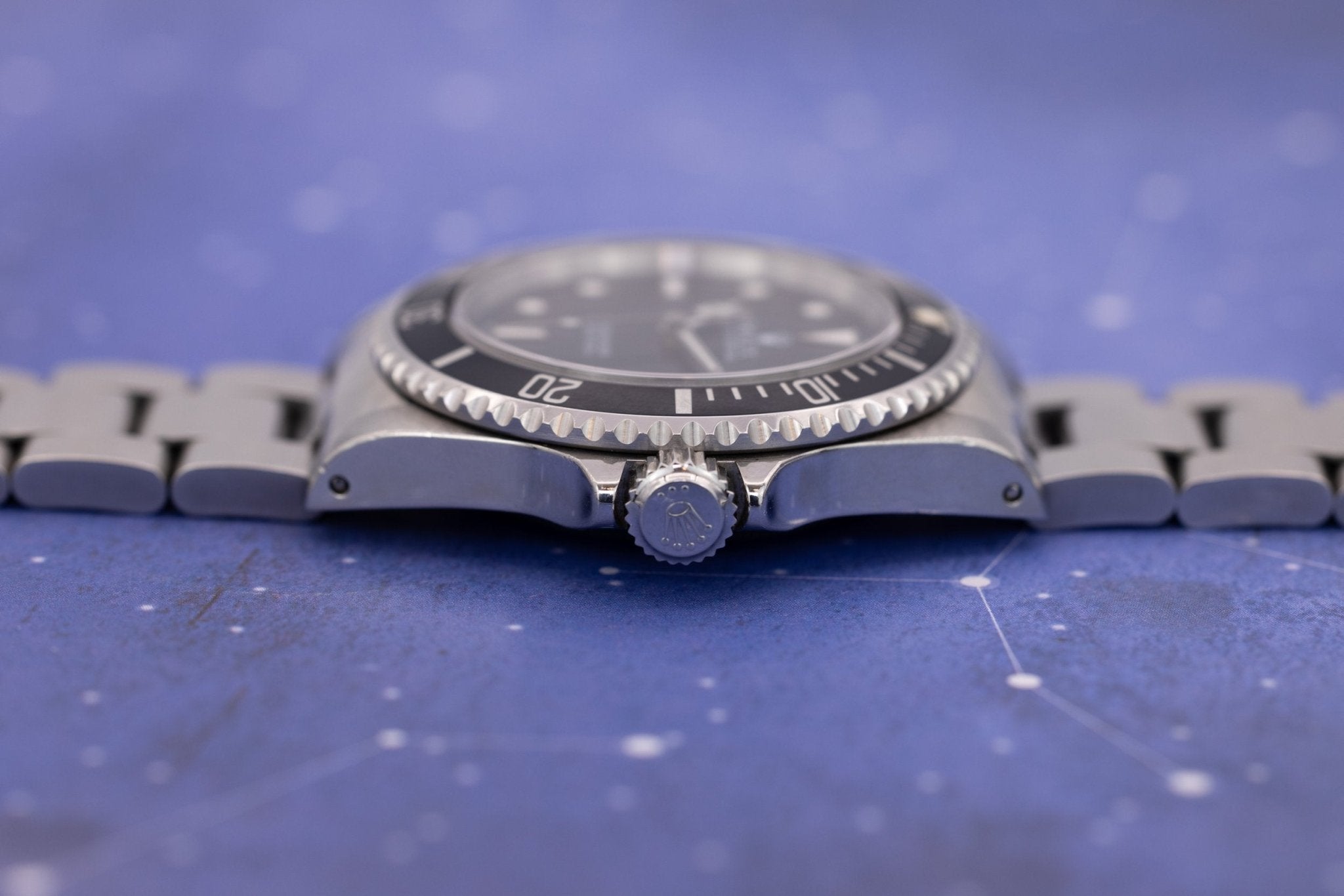 1997 Rolex Submariner Ref. 14060 | Tritium Dial | Navy Blue Bezel | Box and Papers - Sierra Time Co