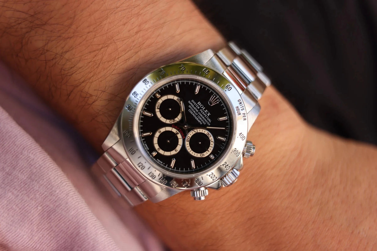 1997 Rolex Zenith Daytona Ref. 16520 Black Dial | Box and Papers - Sierra Time Co